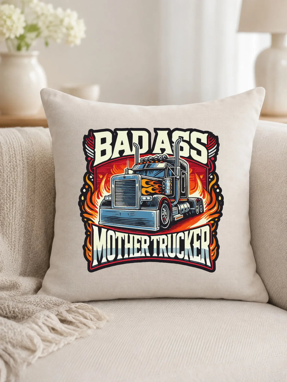 Badass Mother Trucker | Poduszka dla kierowcy tira ZKT04