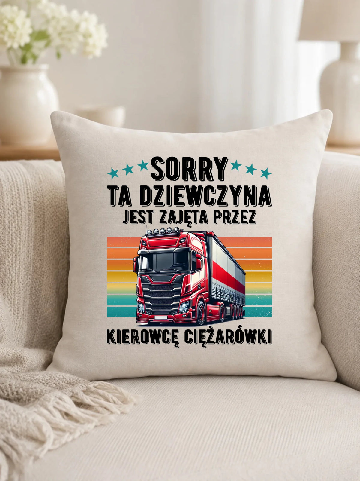 Poduszka - Ta dziewczyna jest zajęta przez kierowcę ciężarówki ZKT12