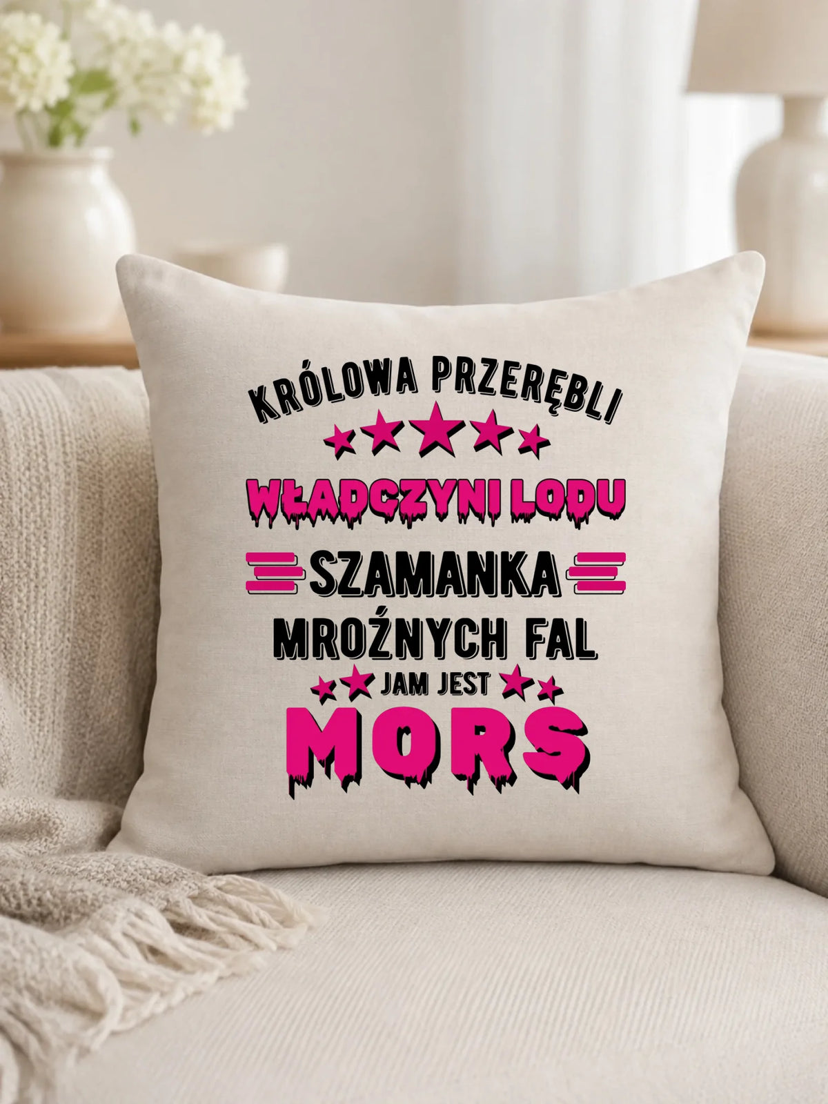 Poduszka - prezent dla morsa - Królowa przerębli Jam jest mors HM17
