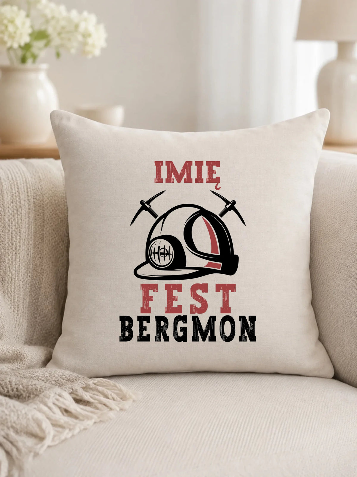 Poduszka - prezent dla górnika - Fest bergmon - personalizowana G07