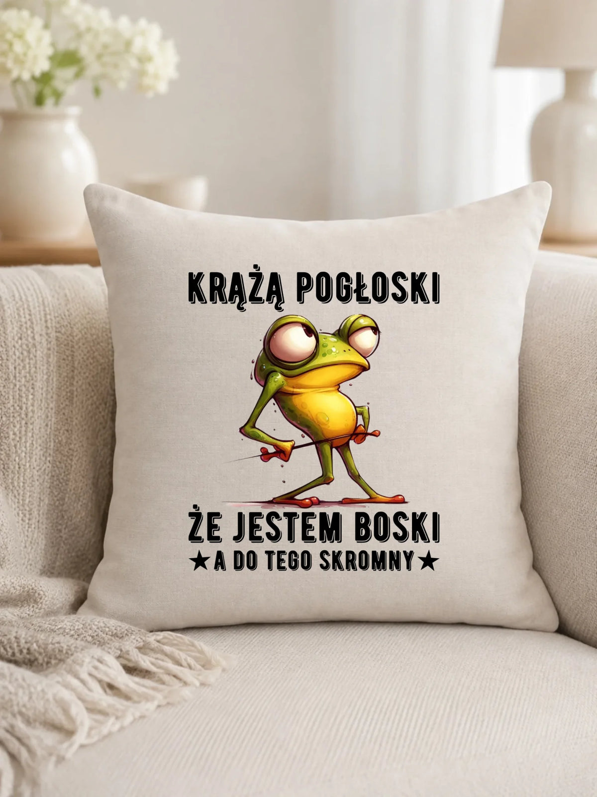 Poduszka - prezent dla chłopaka - Jestem boski DCH15