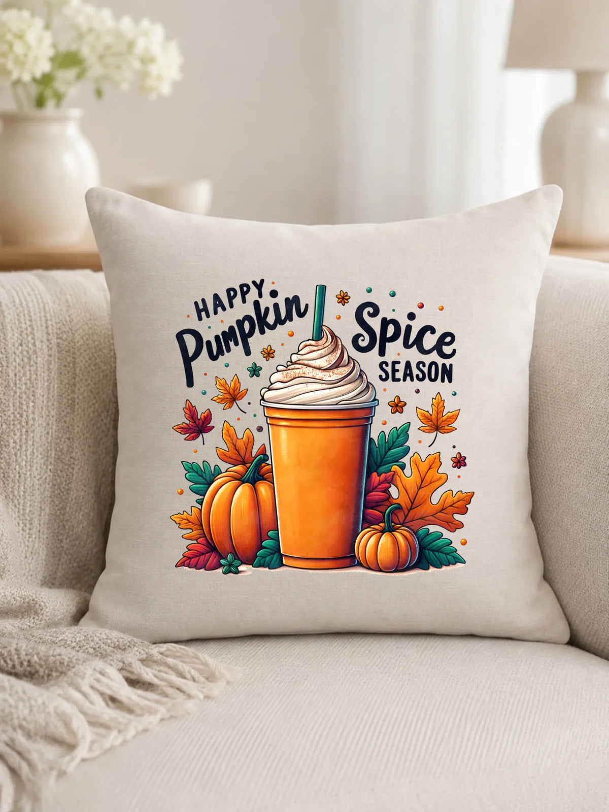 Poduszka jesienna - Pumpkin Spice - kawa dyniowa JS02