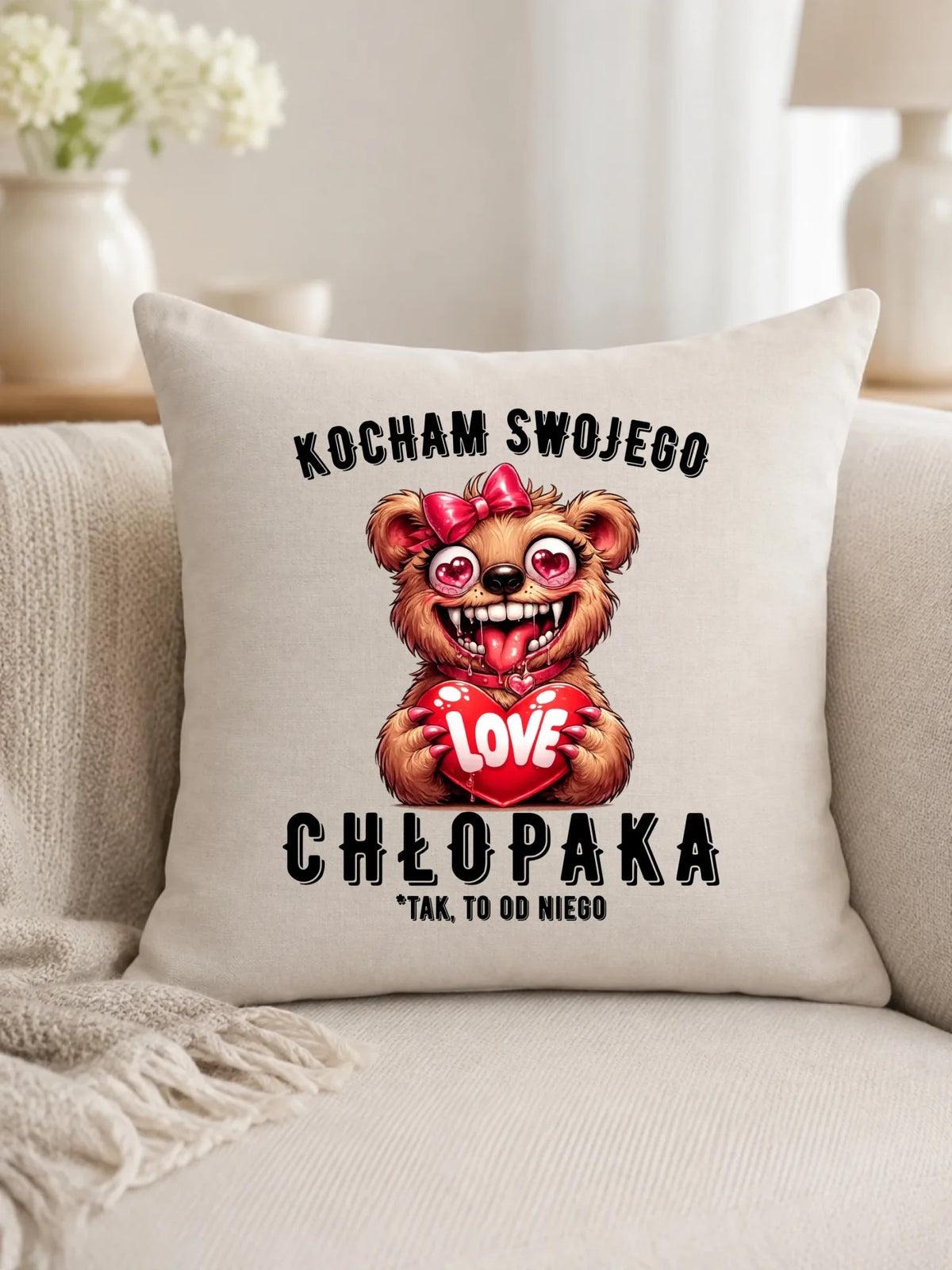 Poduszka dla dziewczyny - Kocham swojego chłopaka W89