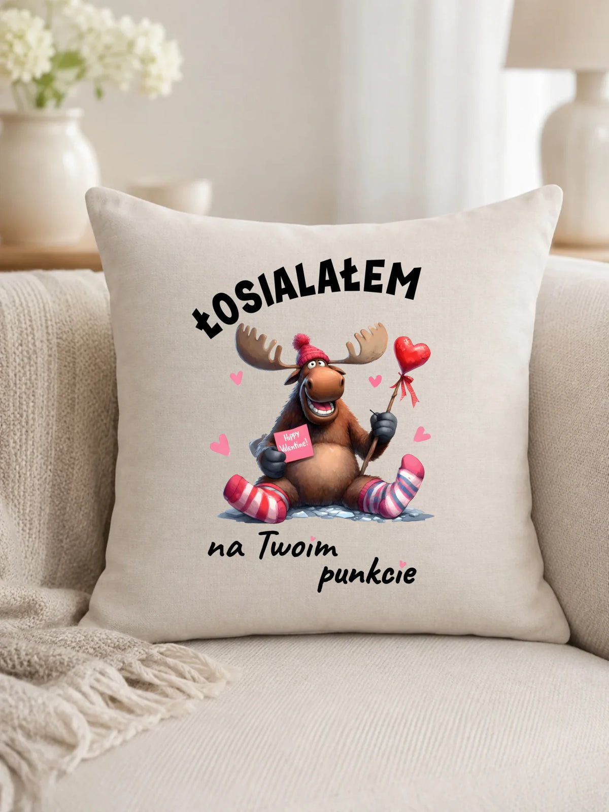 Poduszka dla par - Łosialałem na Twoim punkcie W66