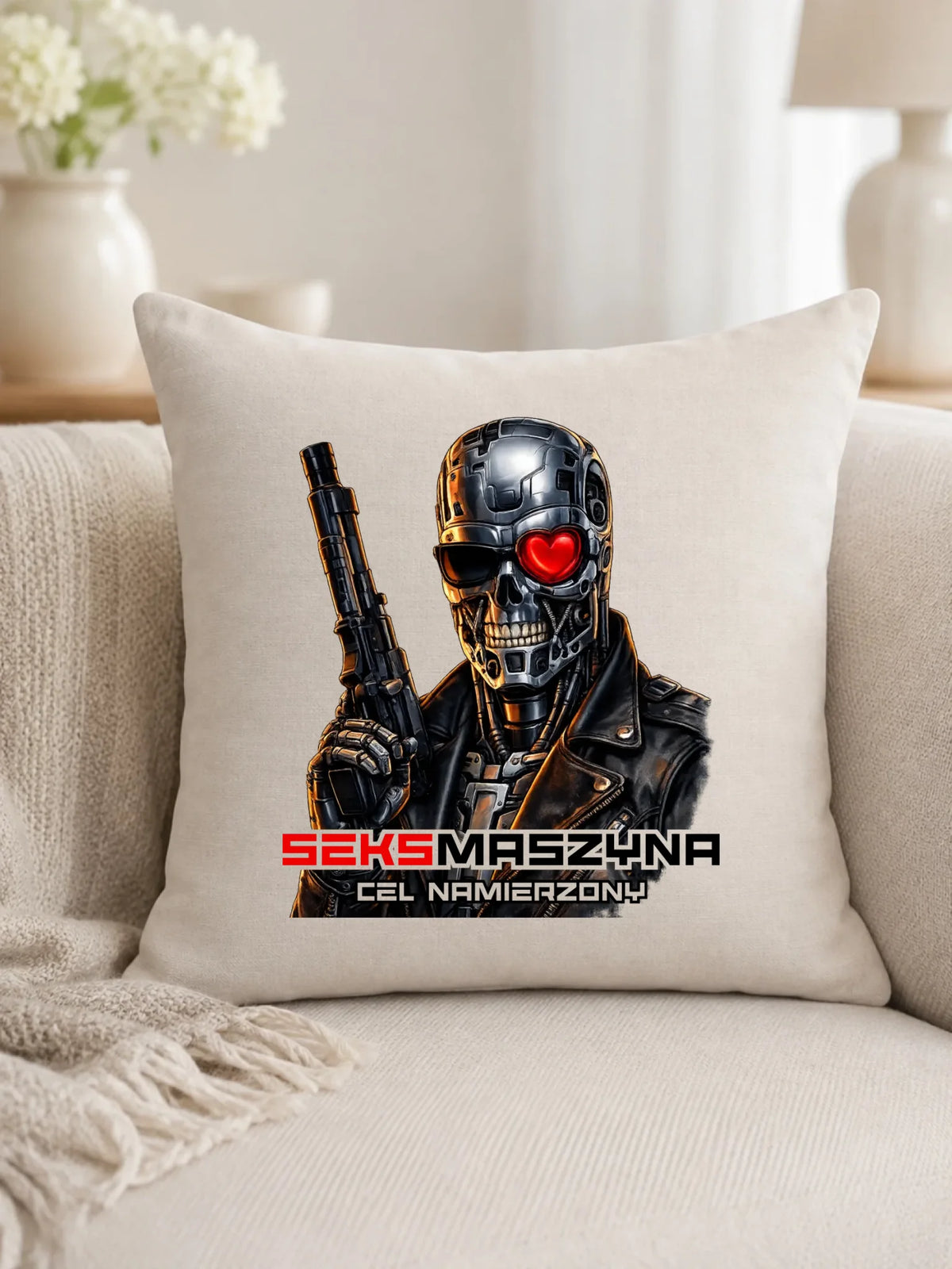 Poduszka dla faceta - Cyborg z sercem Seks maszyna DCH32