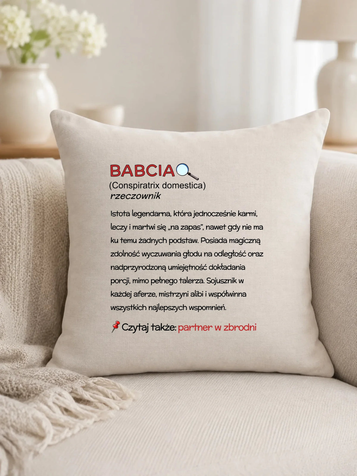 Poduszka dla babci - Babcia śmieszna definicja B35