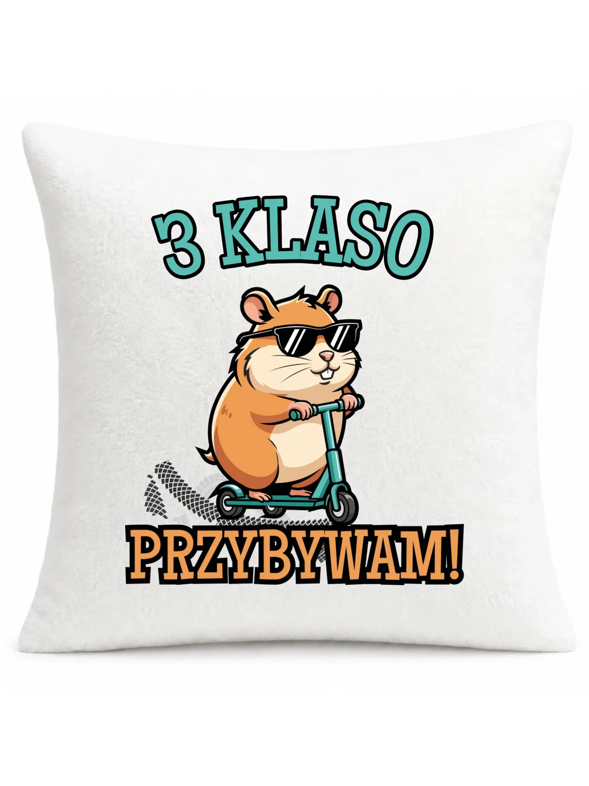 Poduszka na powrót do szkoły Przybywam personalizuj klasę SZ07