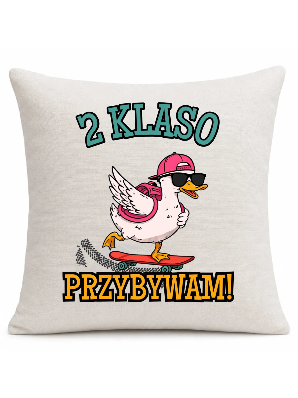 Poduszka na powrót do szkoły Przybywam personalizuj klasę SZ08