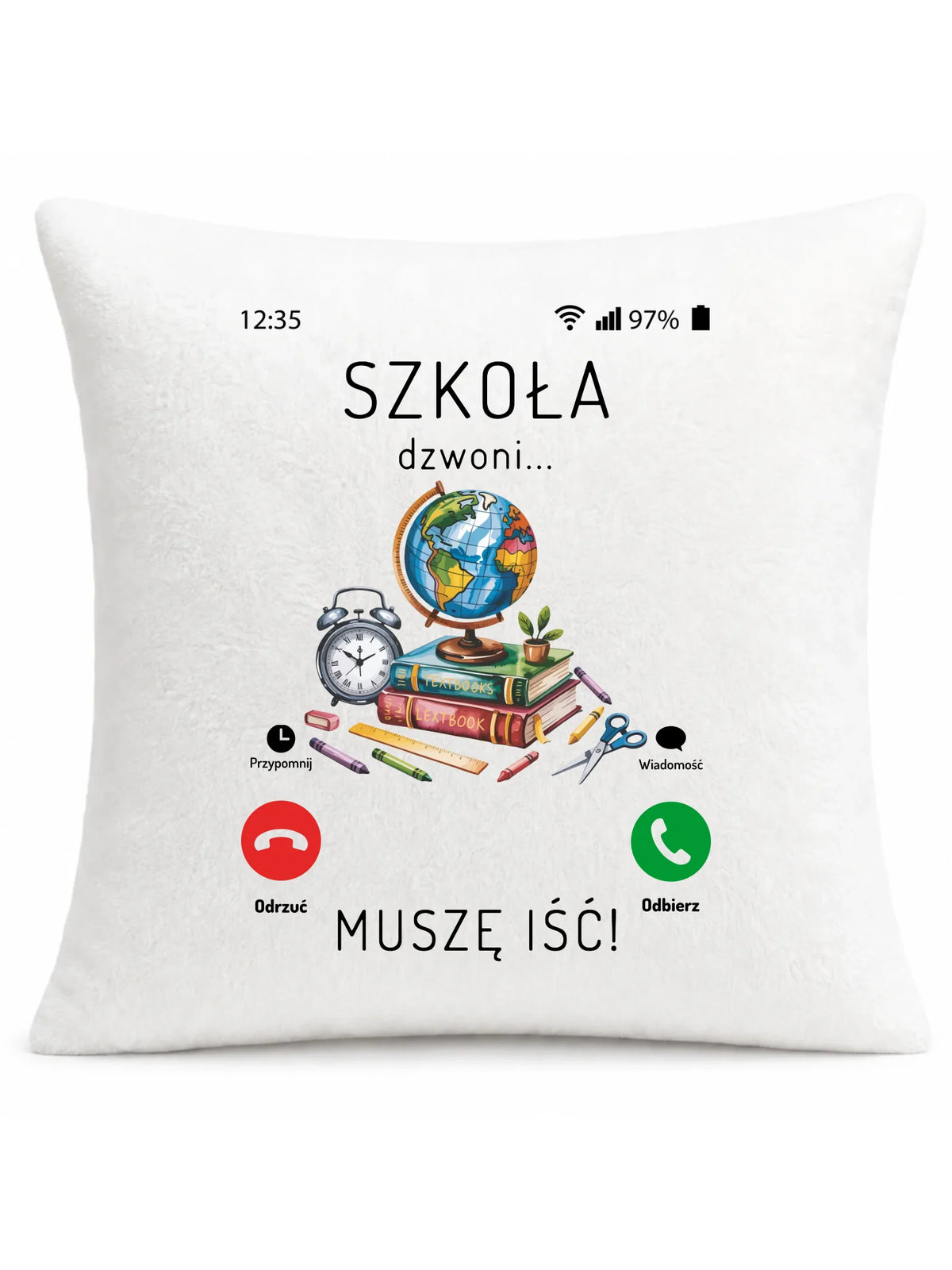 Poduszka Szkoła dzwoni muszę iść SZ09