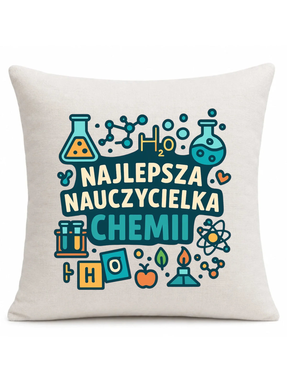 Najlepsza nauczycielka chemii | Poduszka prezent dla nauczycielki N44