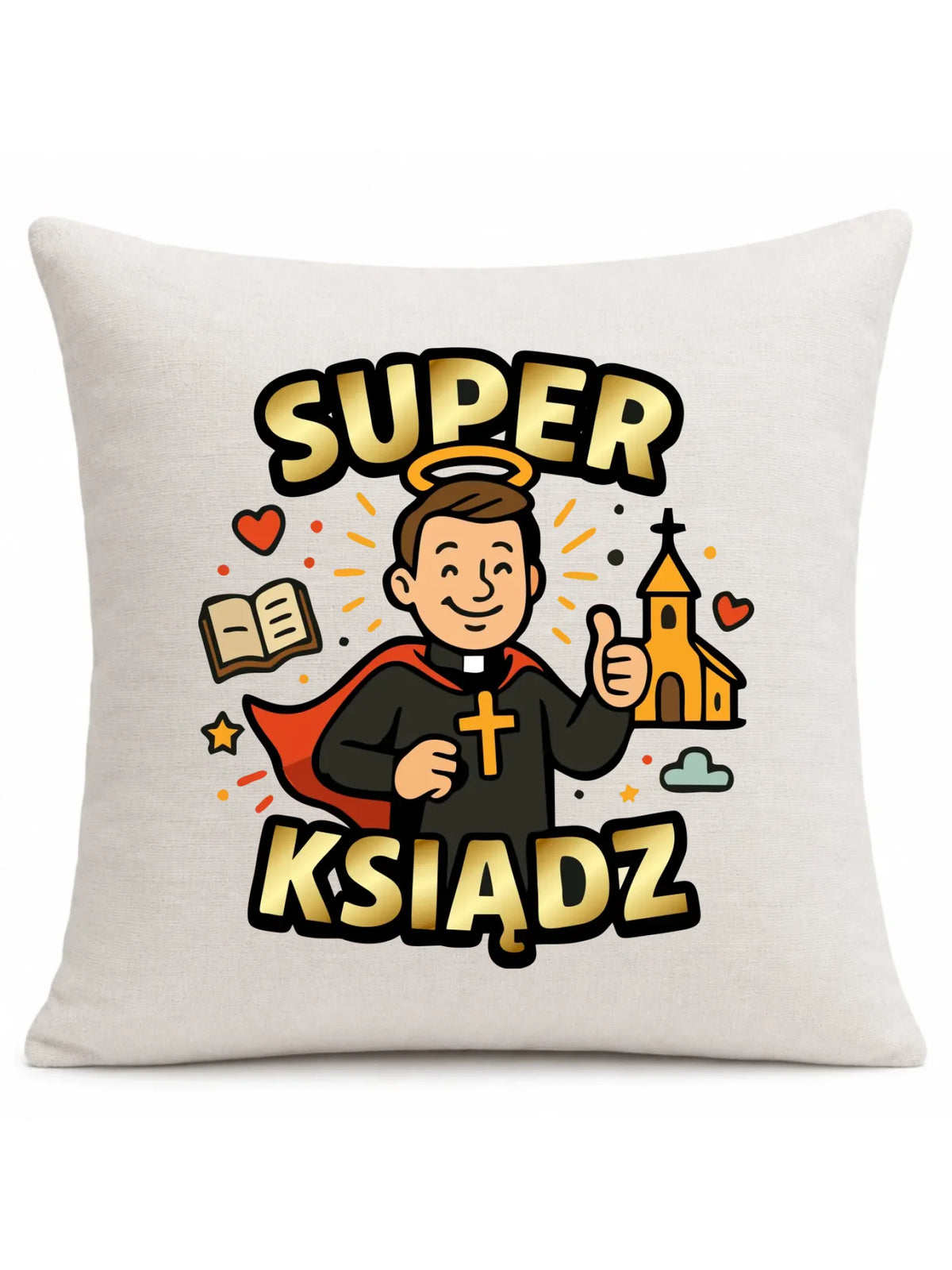 Super ksiądz | Poduszka prezent dla księdza N37