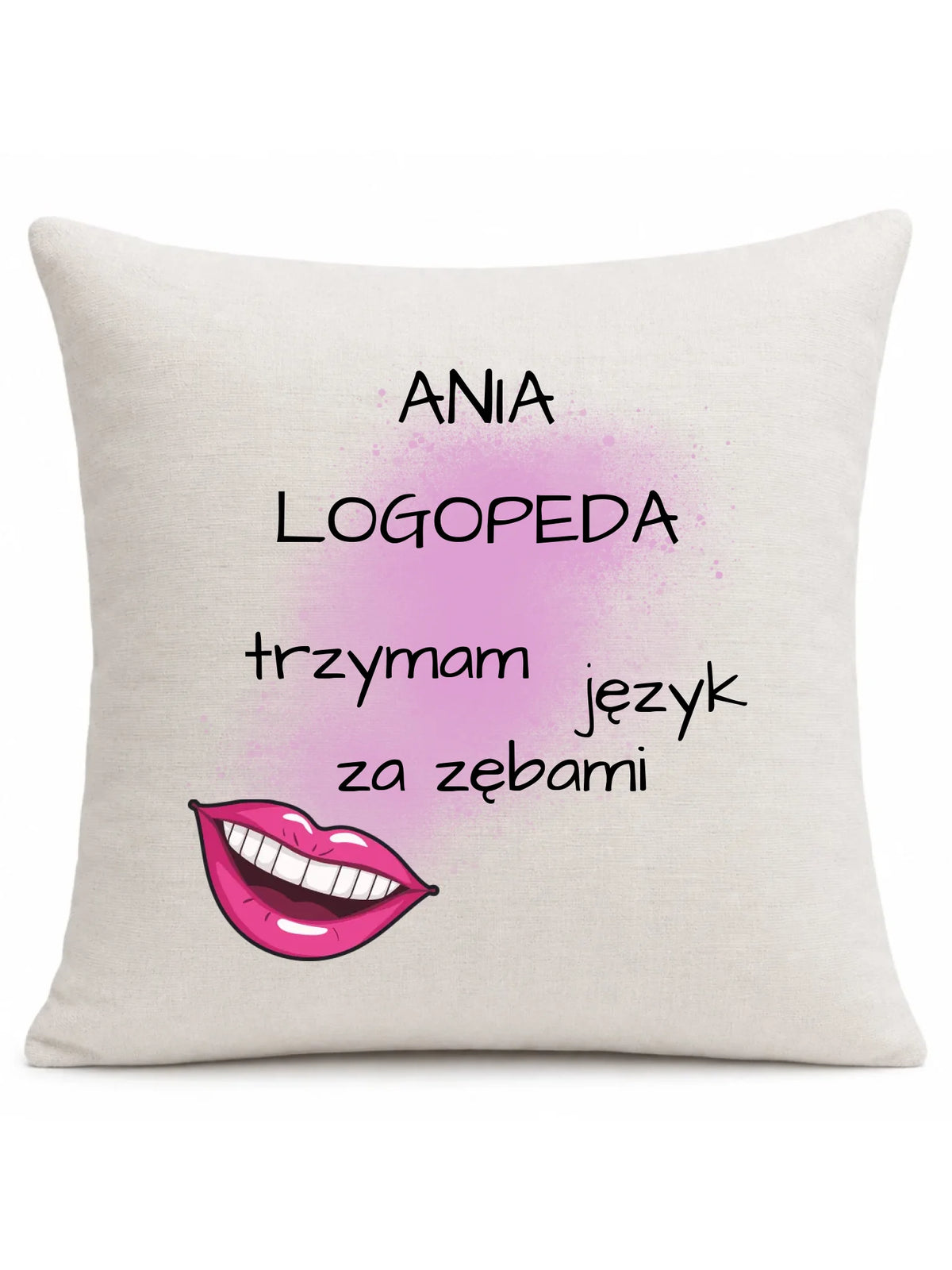 Logopeda | Poduszka z imieniem na prezent dla logopedy N24