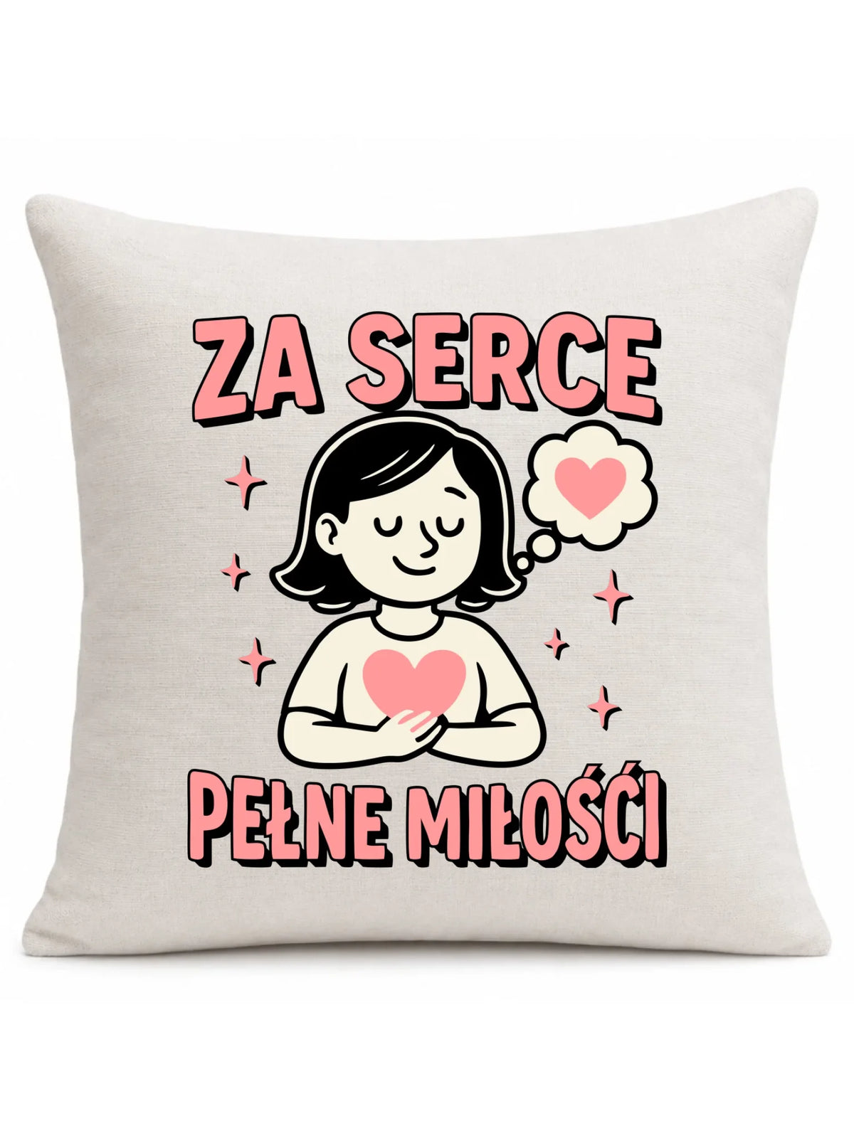 Za serce pełne miłości | Poduszka dla nauczycielki na prezent N17