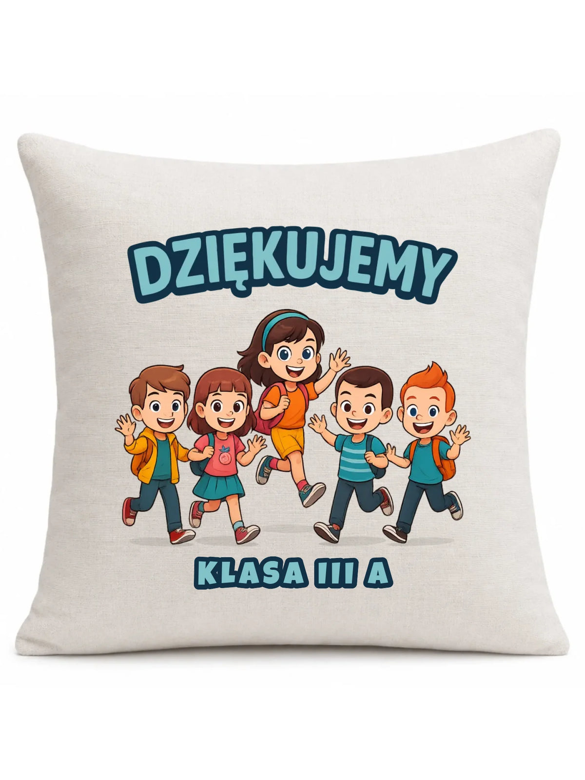 Podziękowanie od klasy dla nauczyciela | Poduszka prezent na Zakończenie Roku Szkolnego N11