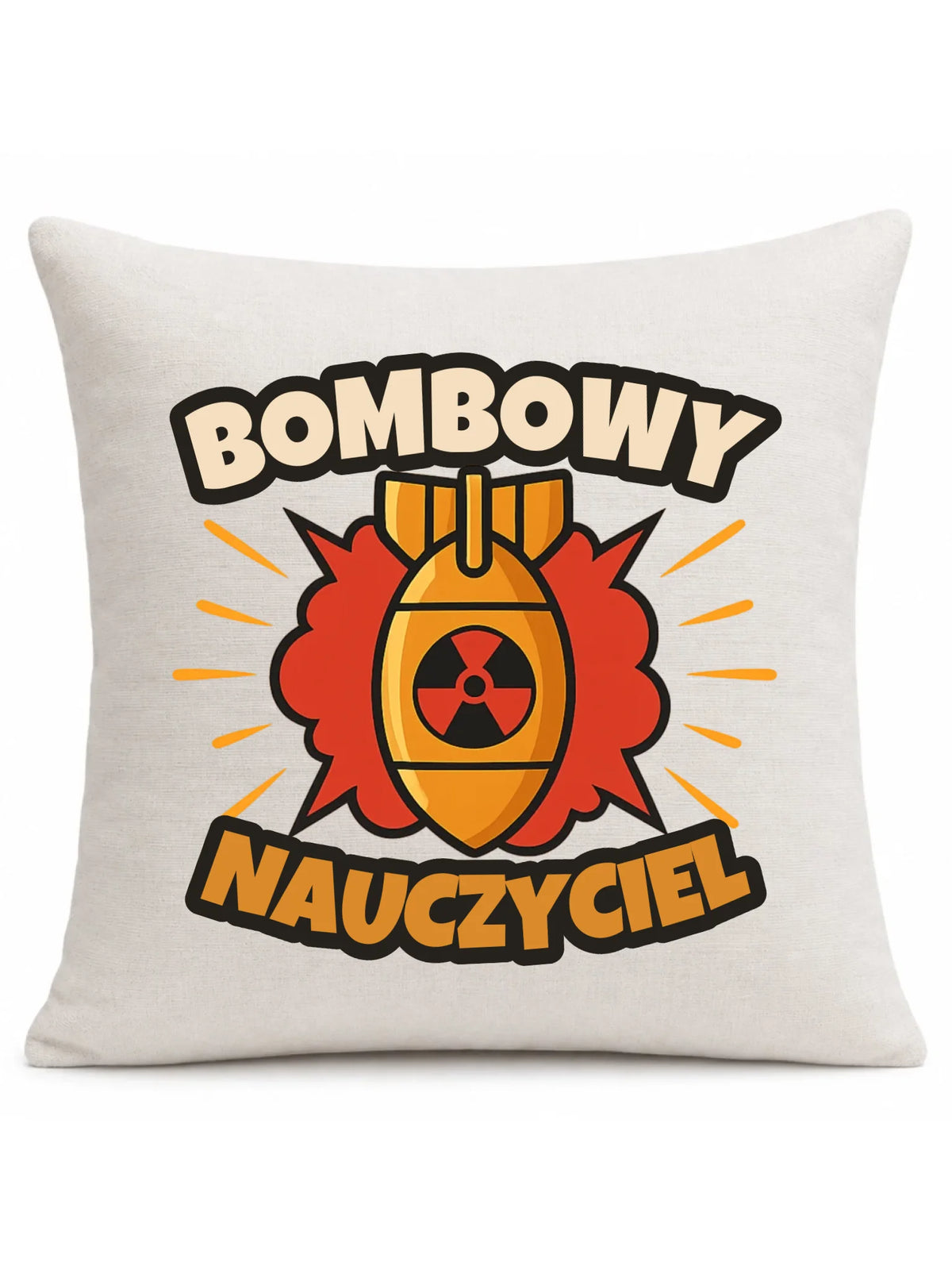 Bombowy nauczyciel | Poduszka prezent dla nauczyciela N36