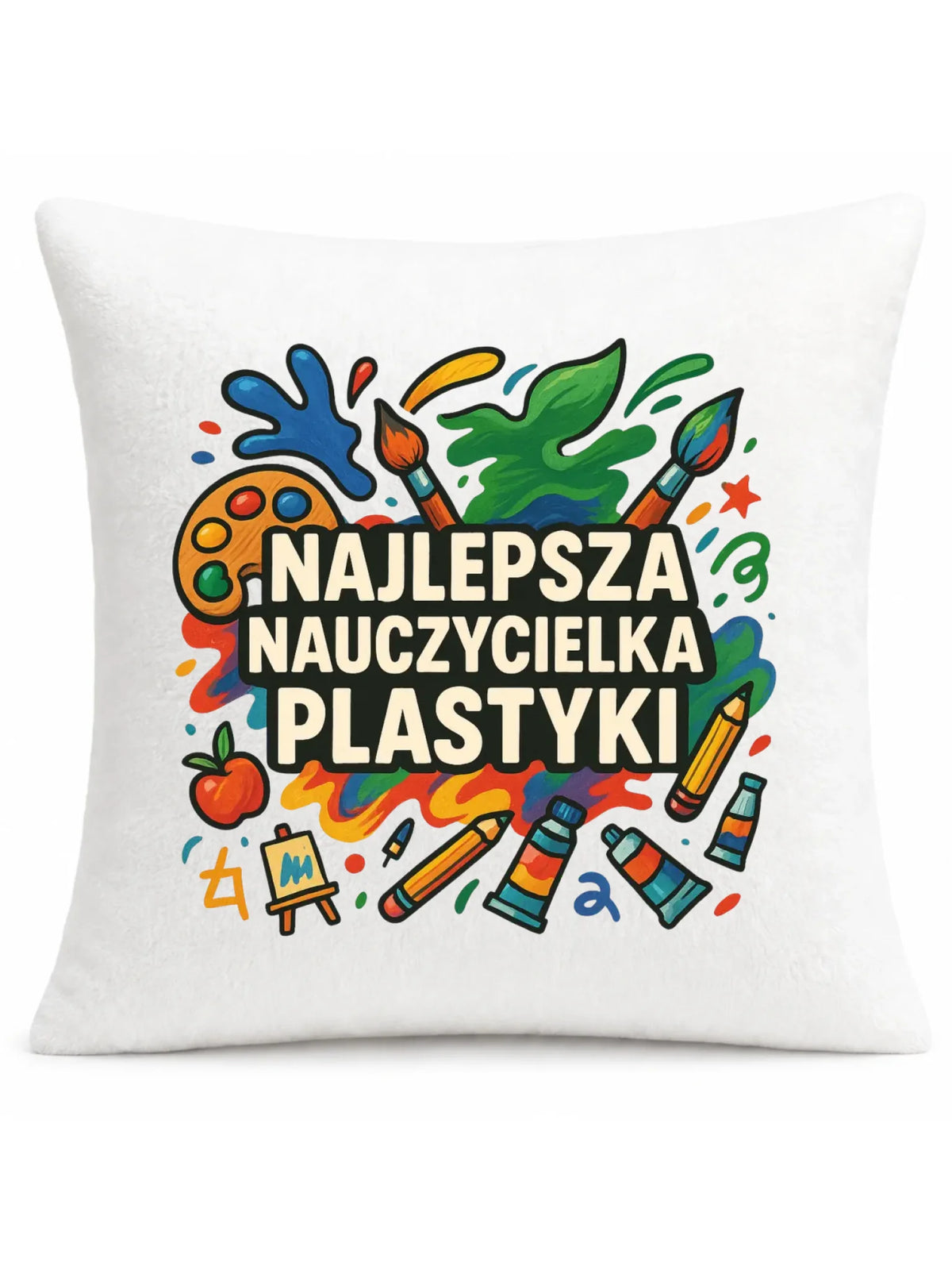 Najlepsza nauczycielka plastyki | Poduszka prezent dla nauczycielki N49