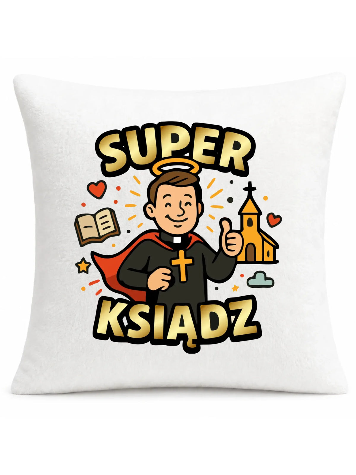 Super ksiądz | Poduszka prezent dla księdza N37