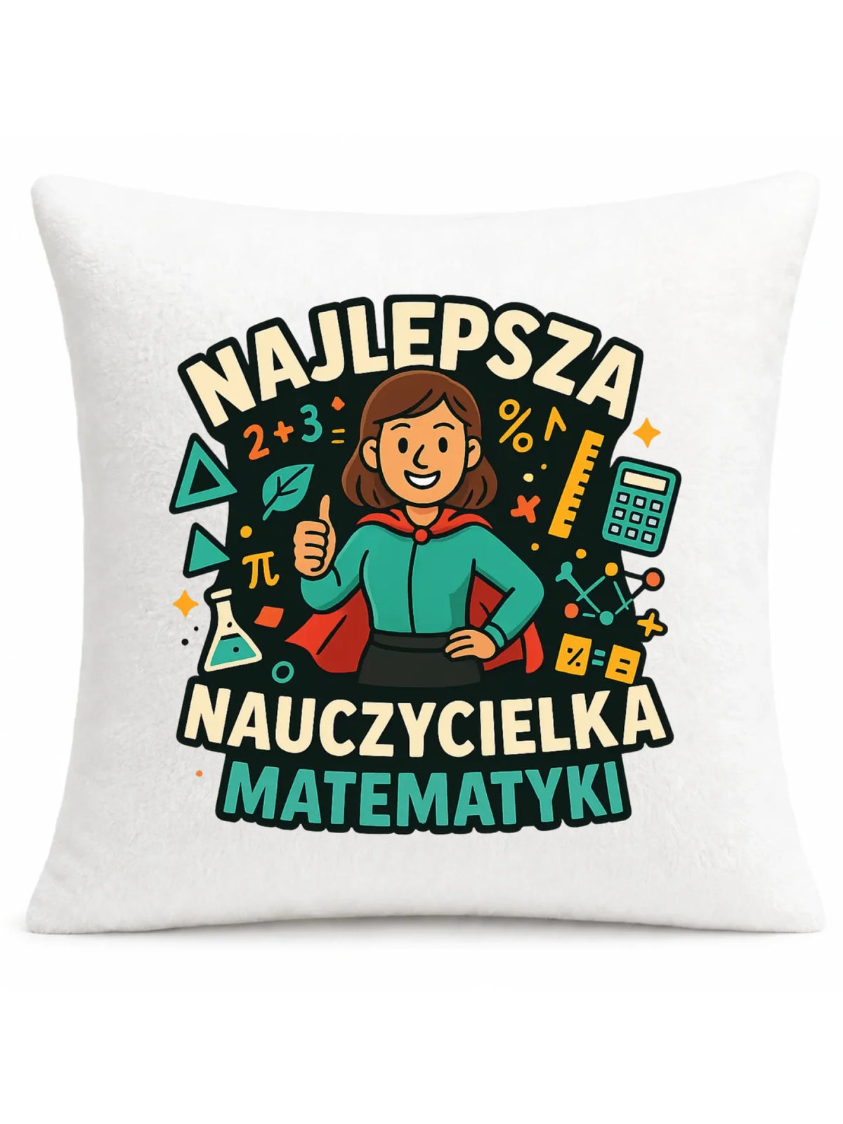 Najlepsza nauczycielka matematyki | Poduszka prezent nauczyciel N46