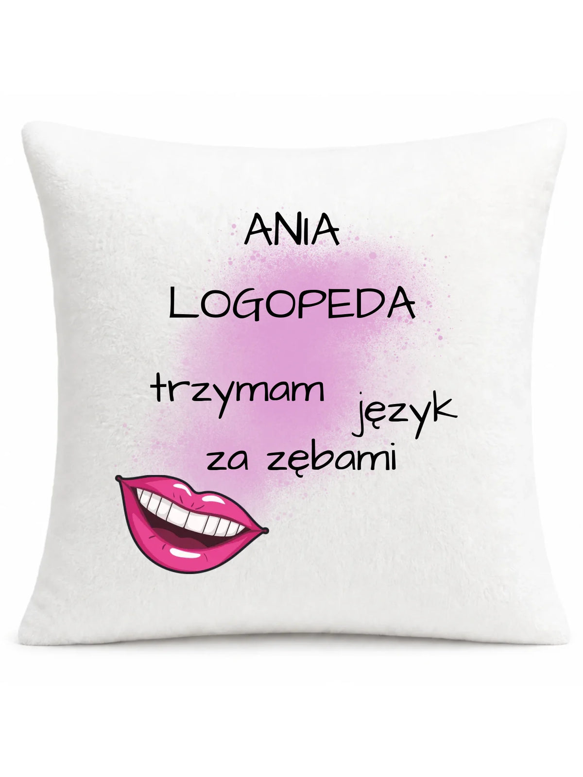 Logopeda | Poduszka z imieniem na prezent dla logopedy N24