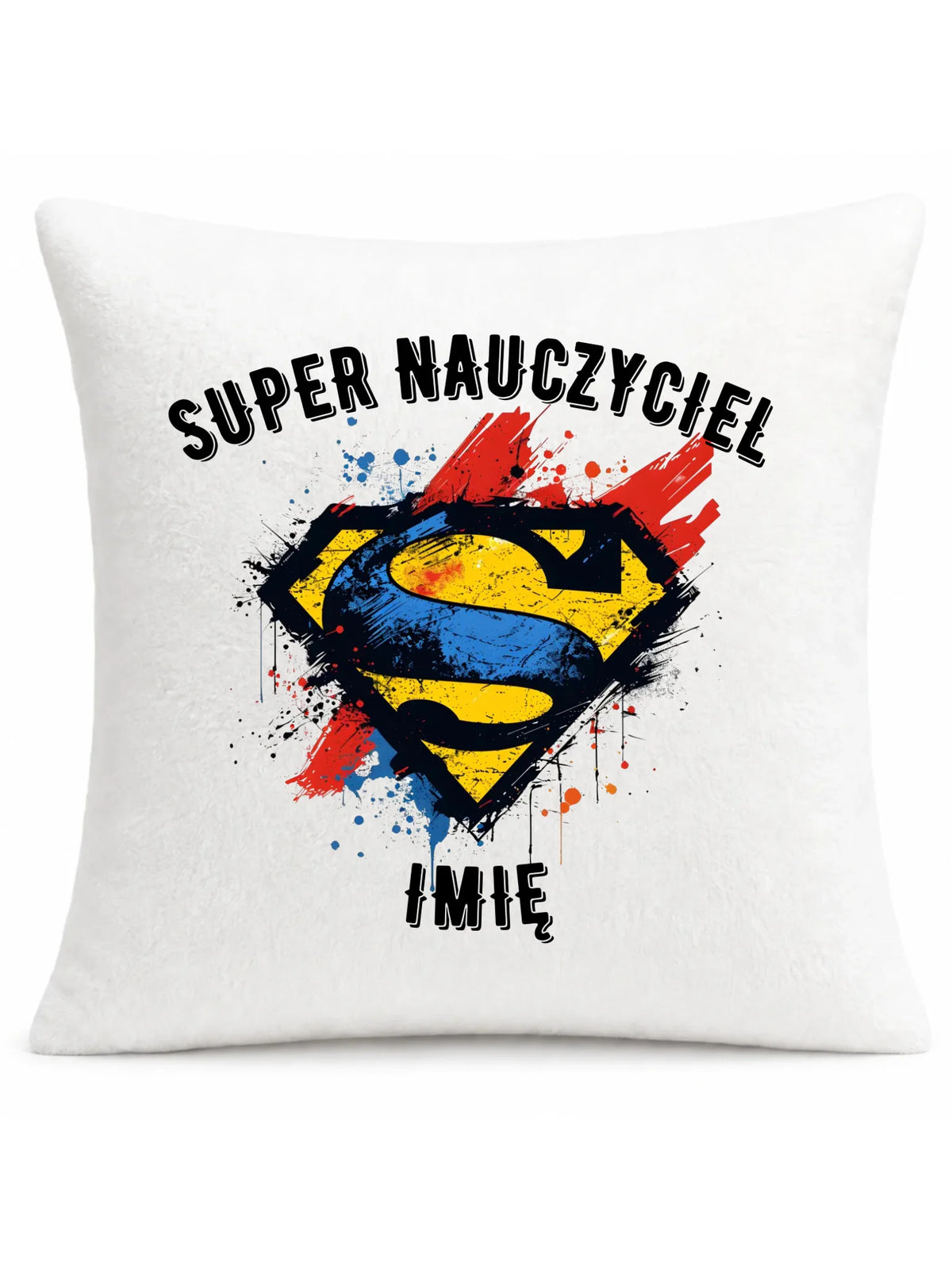 Super nauczyciel | Poduszka z imieniem na prezent dla nauczyciela N28