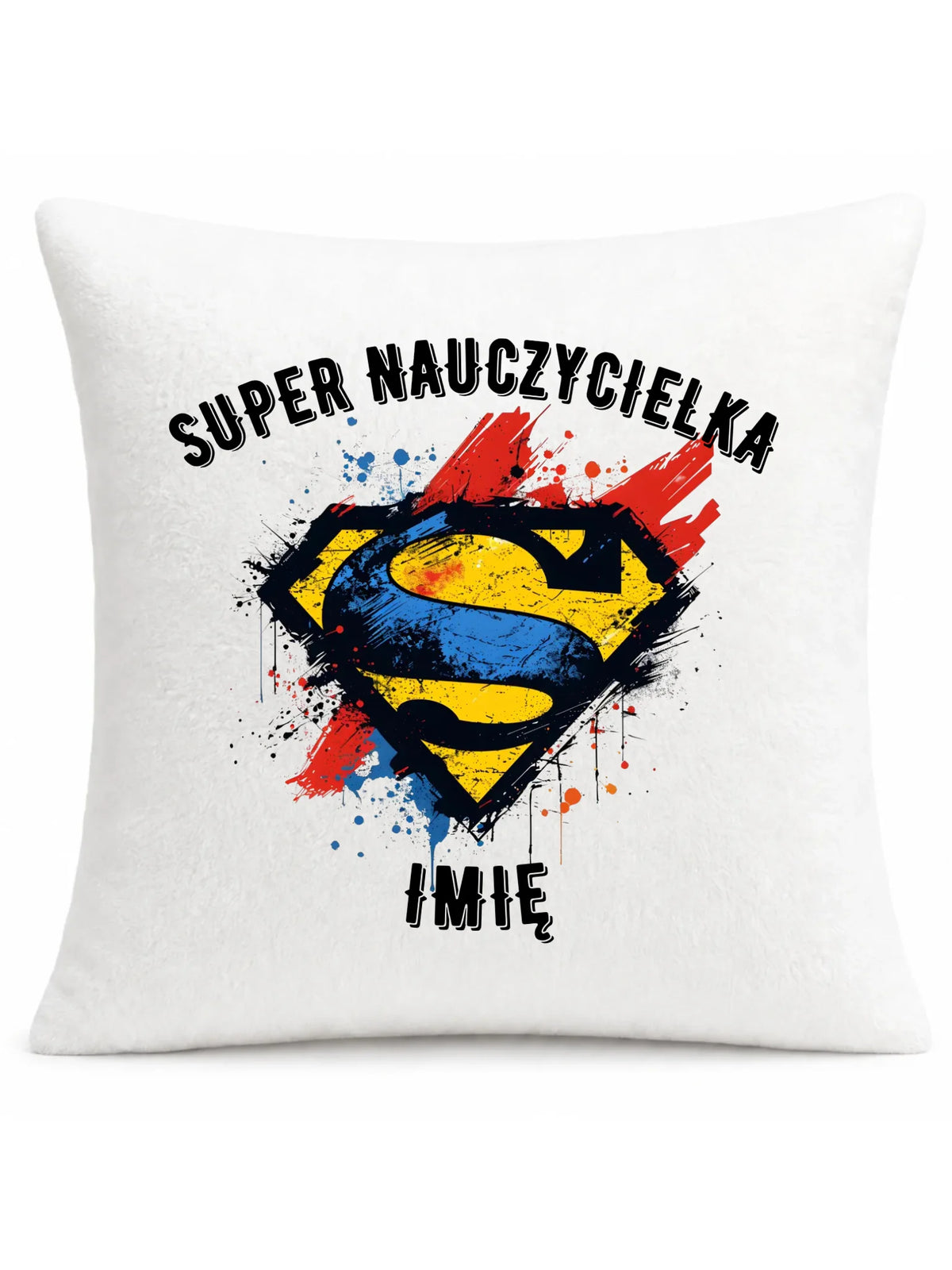 Super nauczycielka | Poduszka z imieniem na prezent dla nauczycielki N27