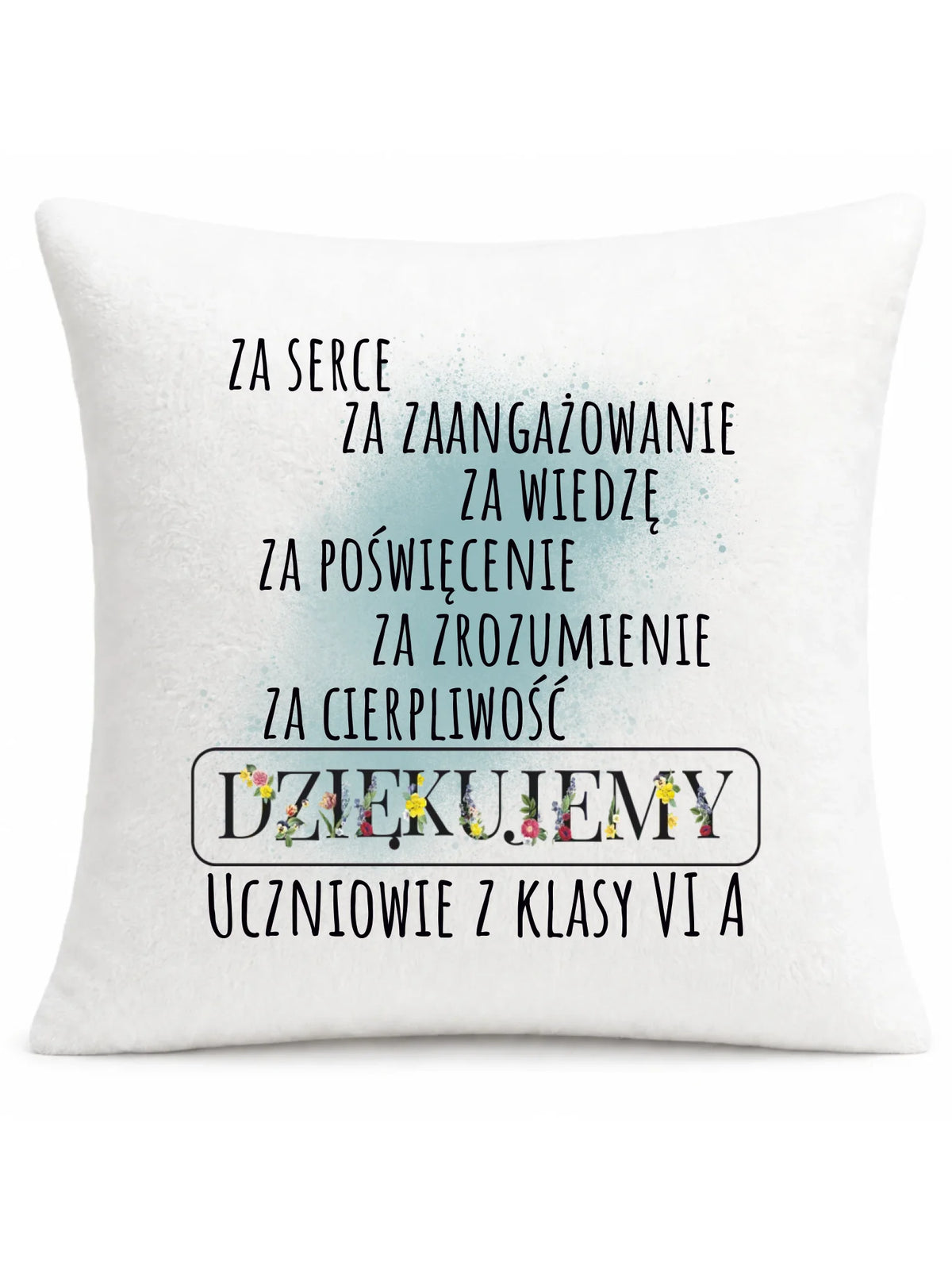 Podziękowanie dla nauczyciela od klasy na prezent | Poduszka dla nauczyciela N06