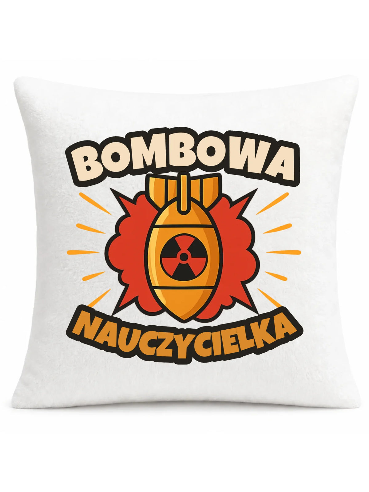 Bombowa nauczycielka | Poduszka prezent dla nauczycielki N34