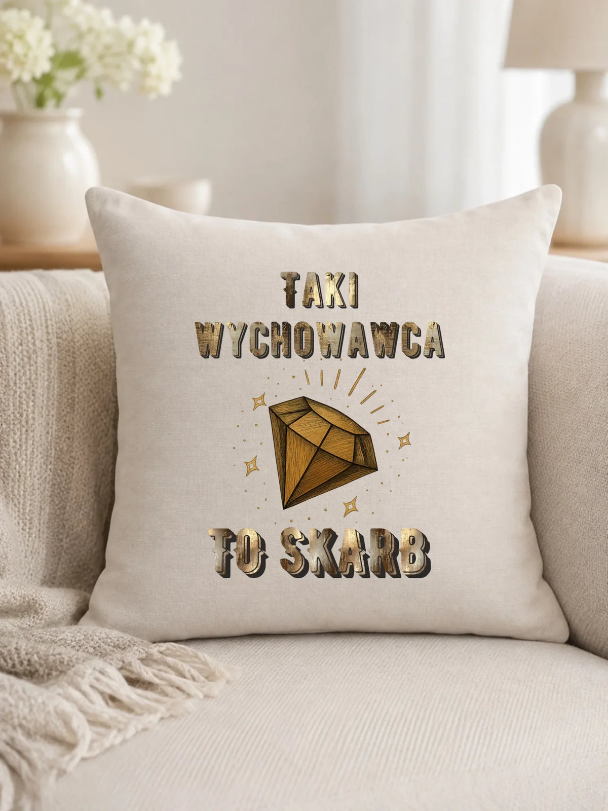 Taki wychowawca to skarb | Poduszka dla wychowawcy N86