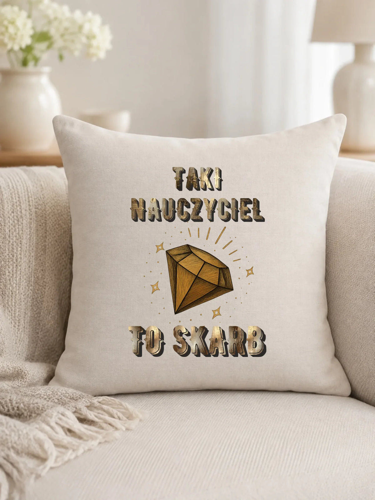 Taki nauczyciel to skarb | Poduszka dla nauczyciela N85