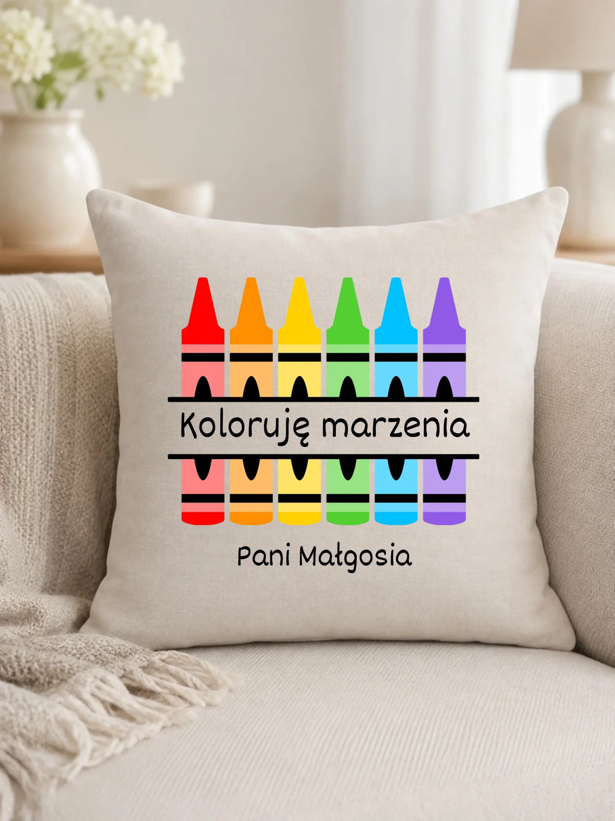 Koloruję marzenia | Poduszka dla nauczycielki N69