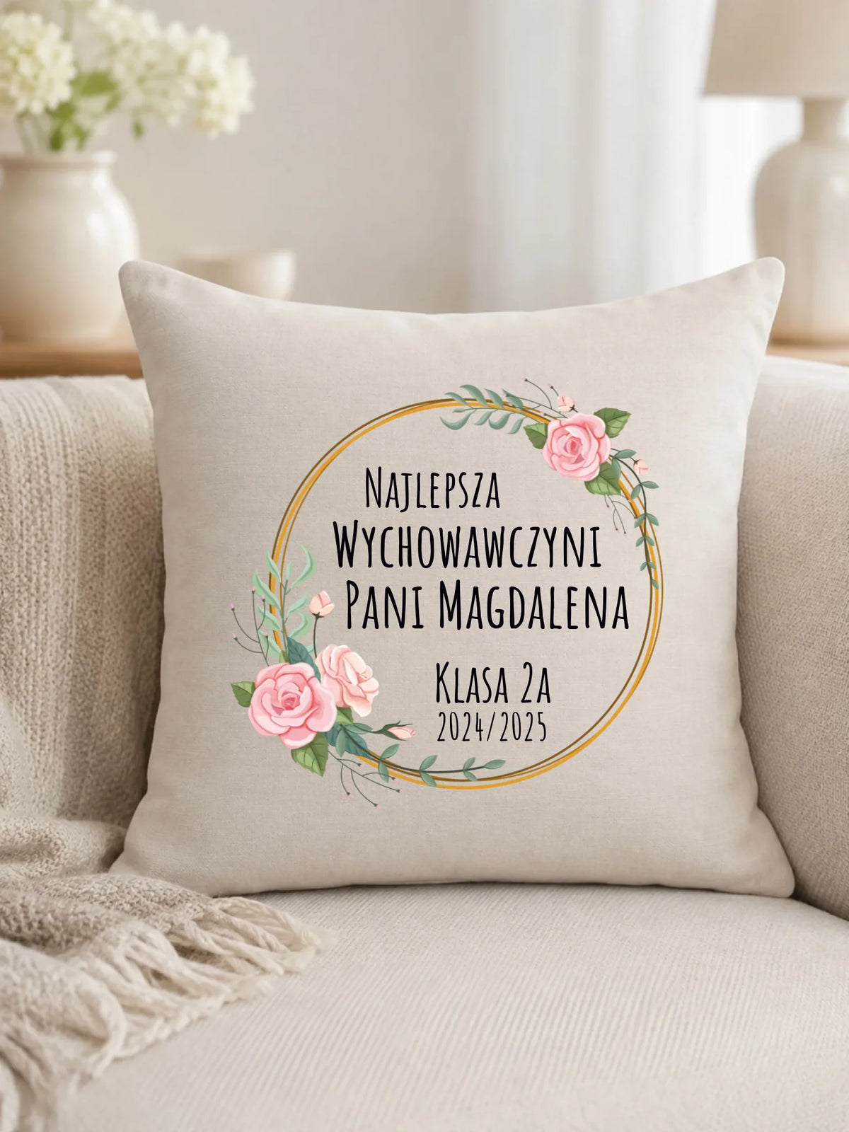 Najlepsza Wychowawczyni personalizacja | Poduszka dla nauczyciela N02