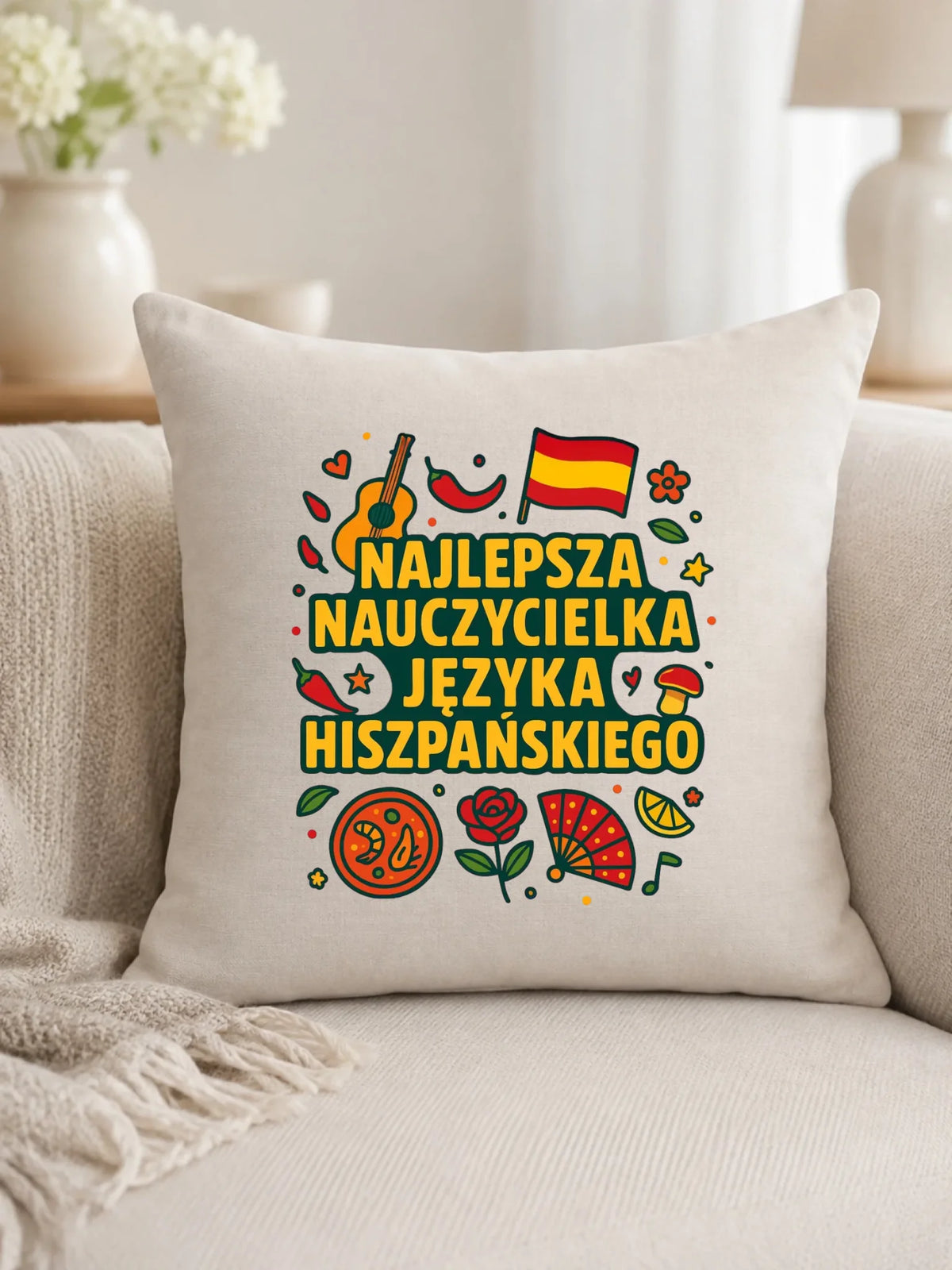 Nauczycielka języka hiszpańskiego | Poduszka na prezent N55