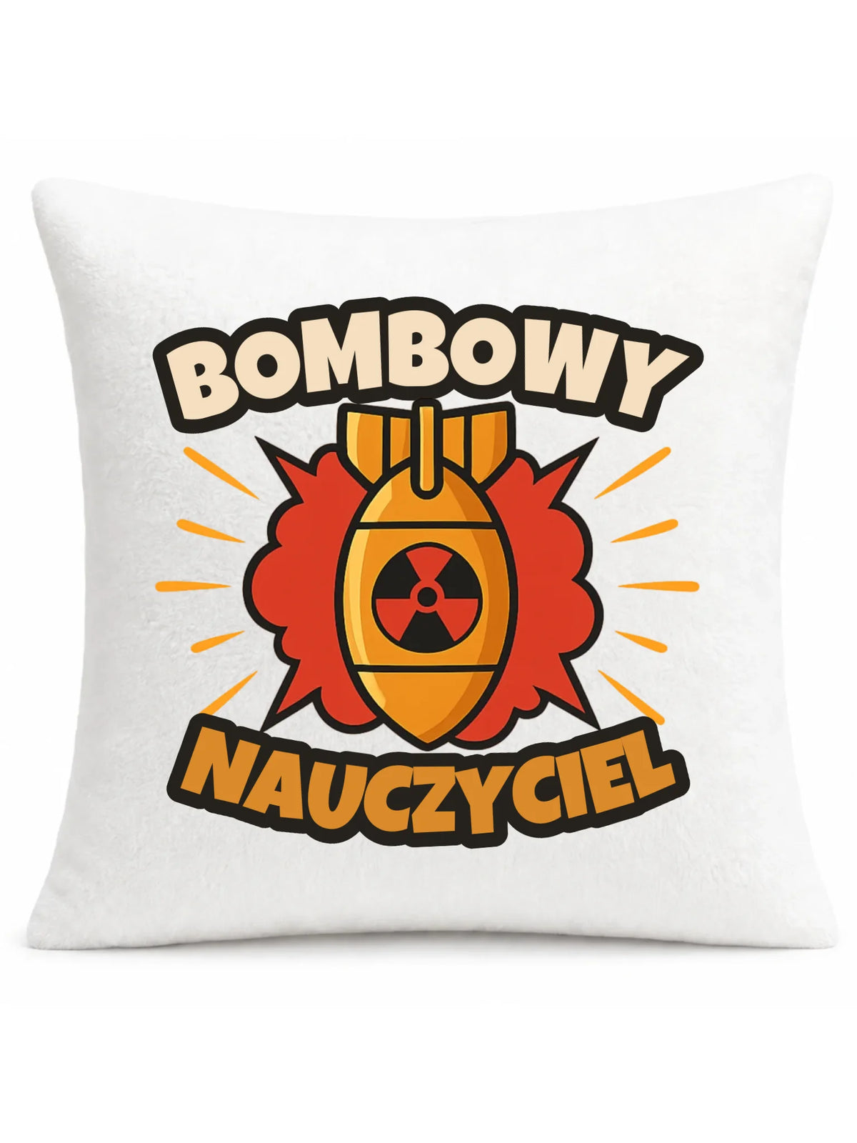 Bombowy nauczyciel | Poduszka prezent dla nauczyciela N36