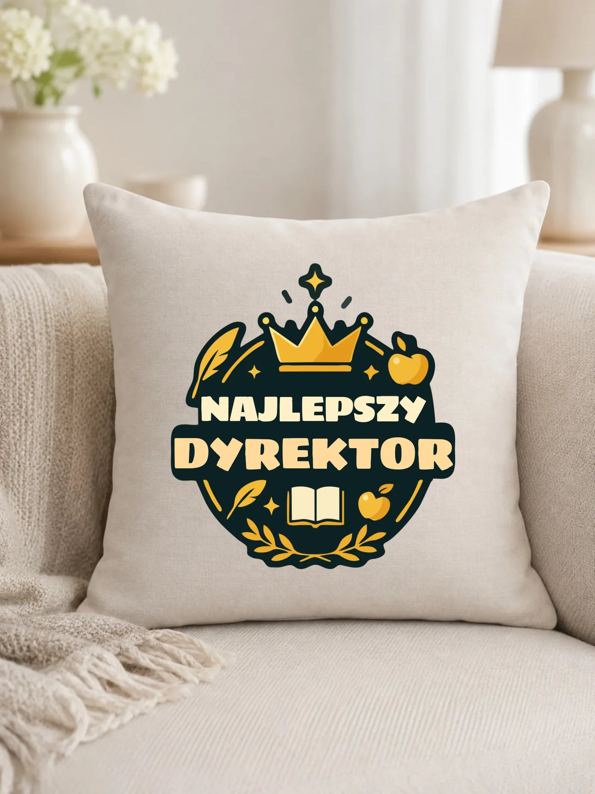 Najlepszy dyrektor | Poduszka prezent dla dyrektora szkoły N48