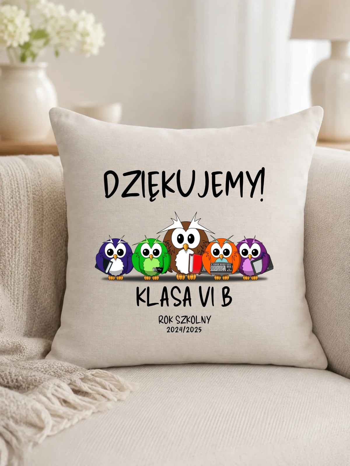 Dziękujemy | Poduszka na prezent dla nauczyciela N04