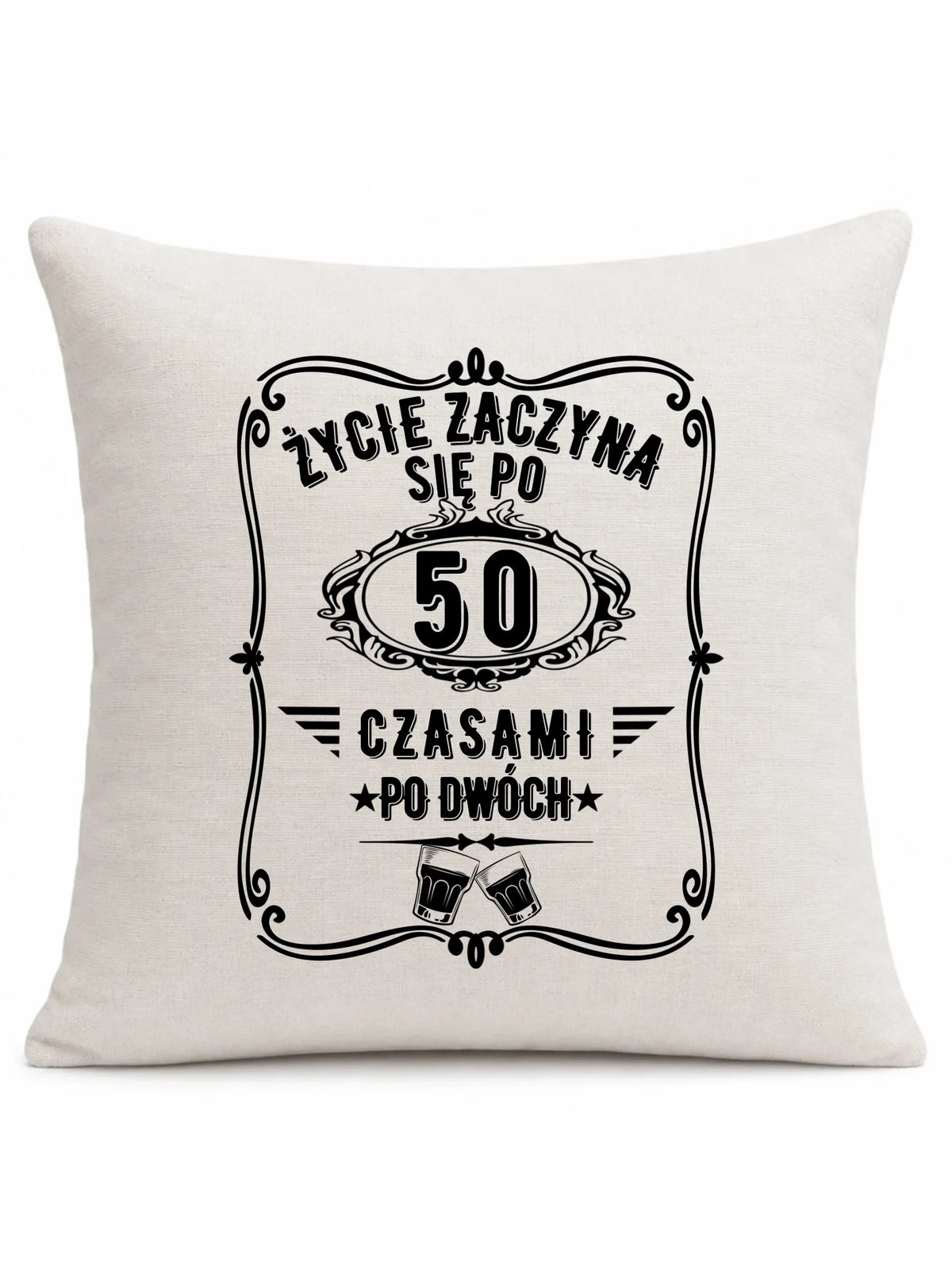 Życie zaczyna się po 50 | Poduszka prezent na 50 urodziny U12
