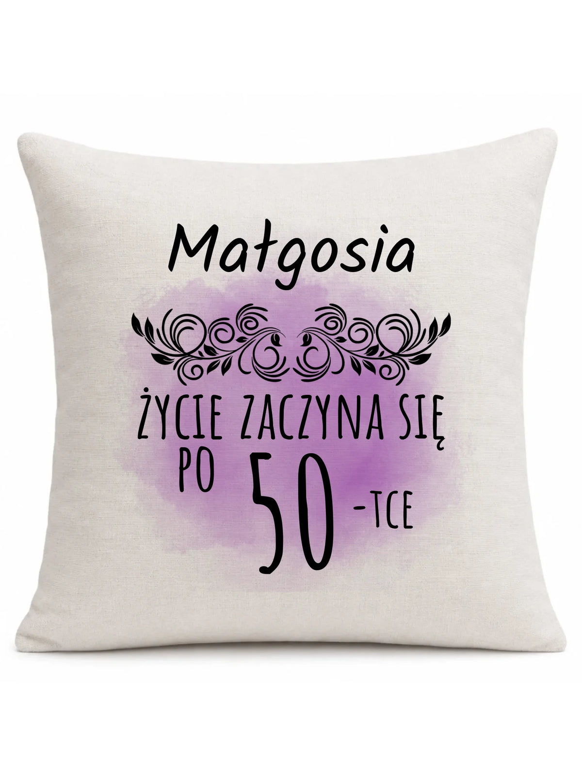 Życie zaczyna się po WIEK | Poduszka prezent na urodziny U03