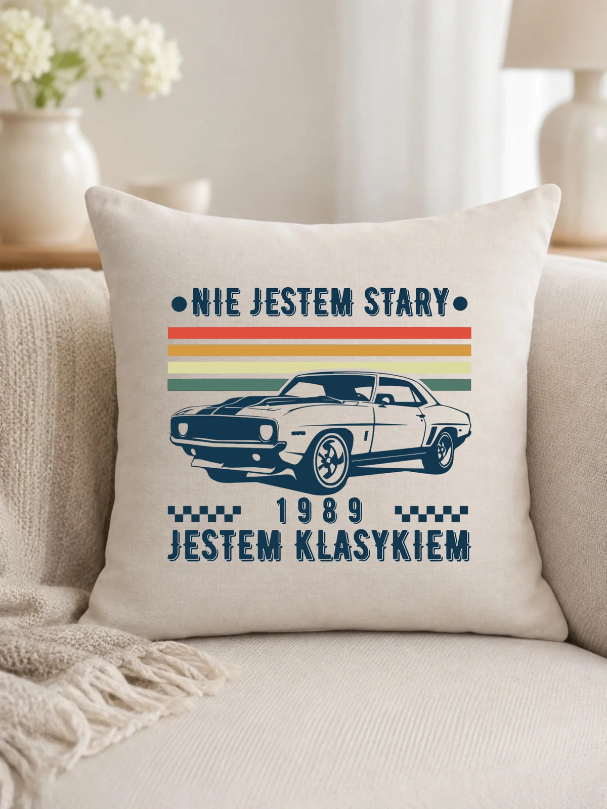 Nie jestem stary, jestem klasykiem | Personalizowana poduszka na urodziny U22