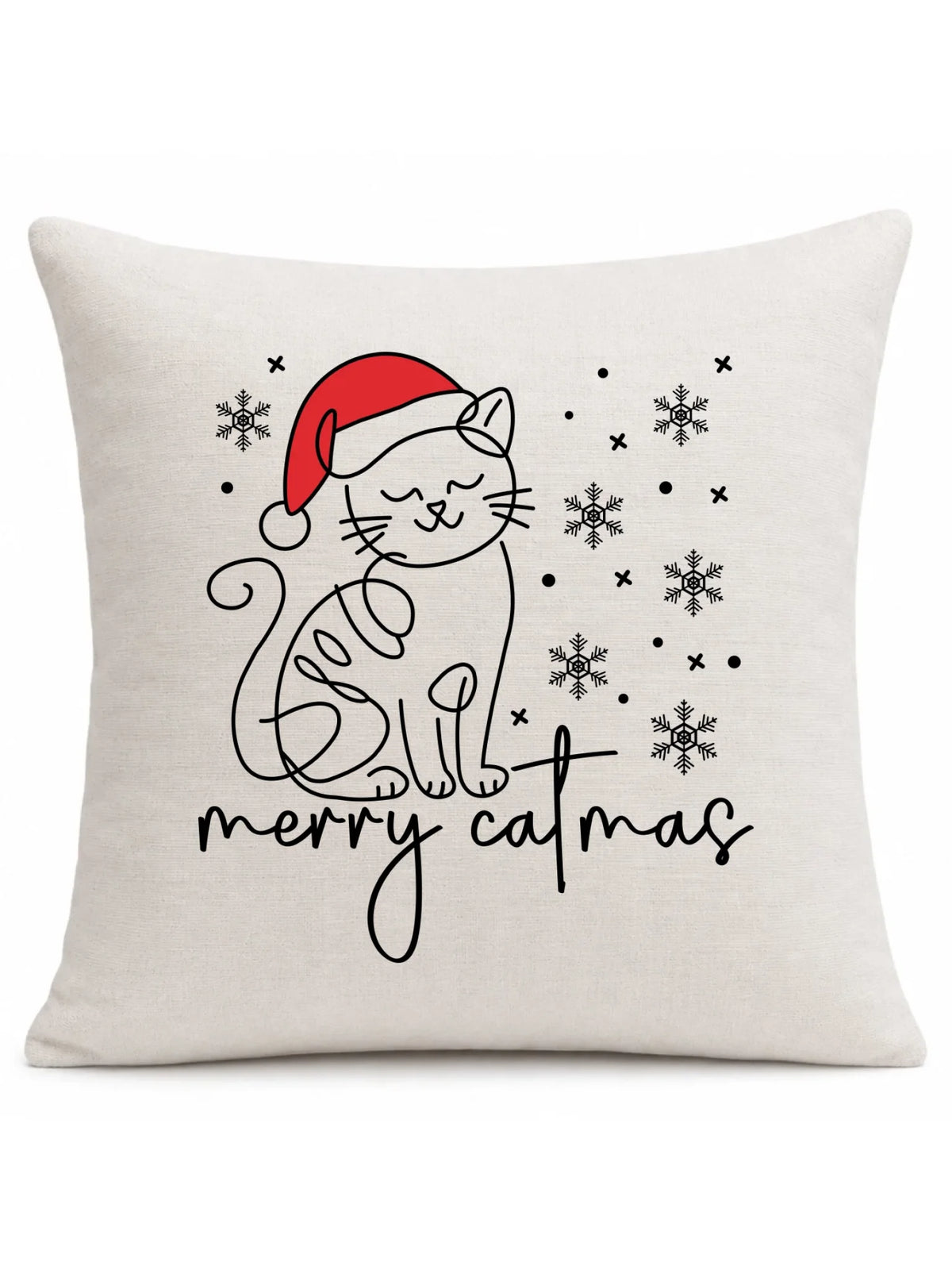 Poduszka świąteczna - prezent dla kociary - Merry catmas BN151