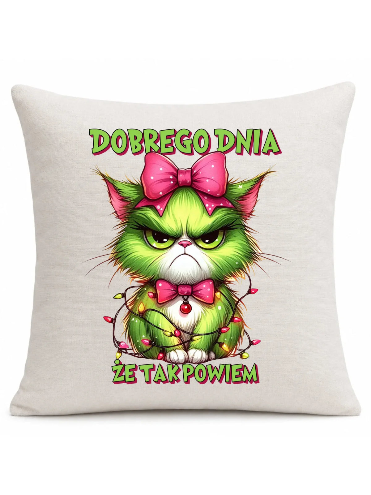 Poduszka świąteczna - prezent dla niej - Grinch dobrego dnia, że tak powiem BN153