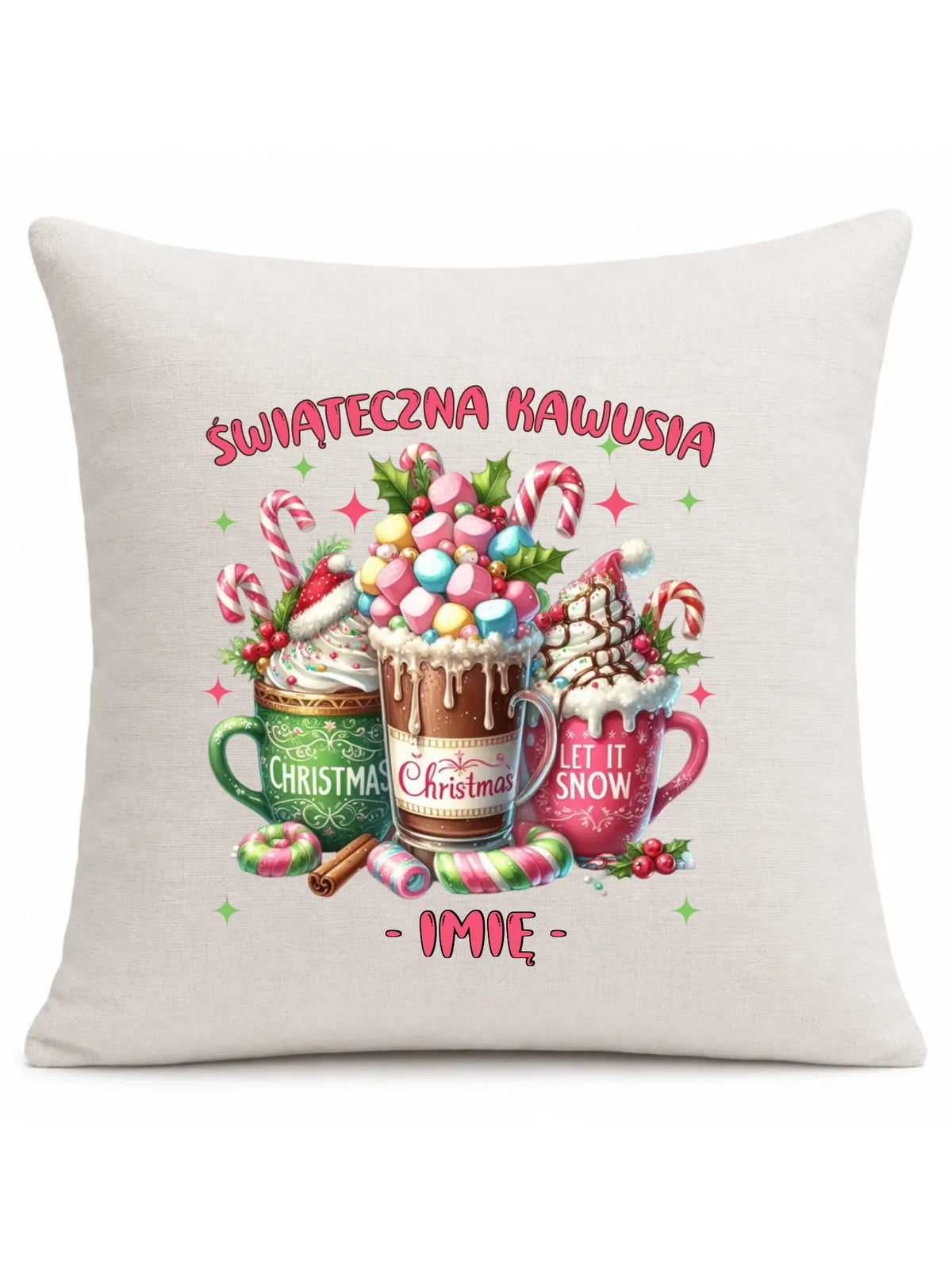 Poduszka świąteczna - Świąteczna kawusia - personalizowana BN29