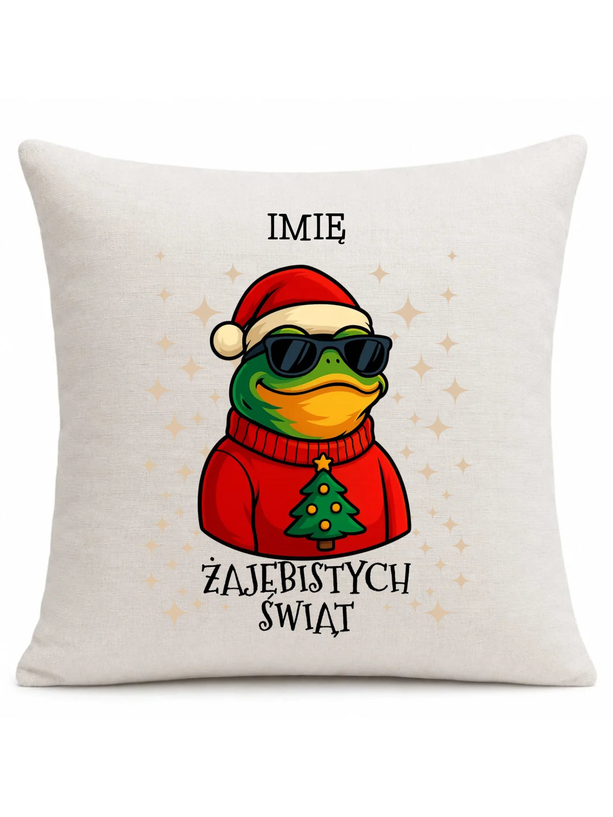 Poduszka świąteczna - Żajebistych Świąt - personalizowana BN144