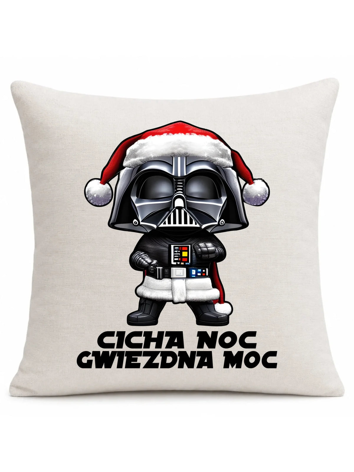 Poduszka świąteczna dla fanów Gwiezdnych Wojen - Cicha noc, gwiezdna moc BN132
