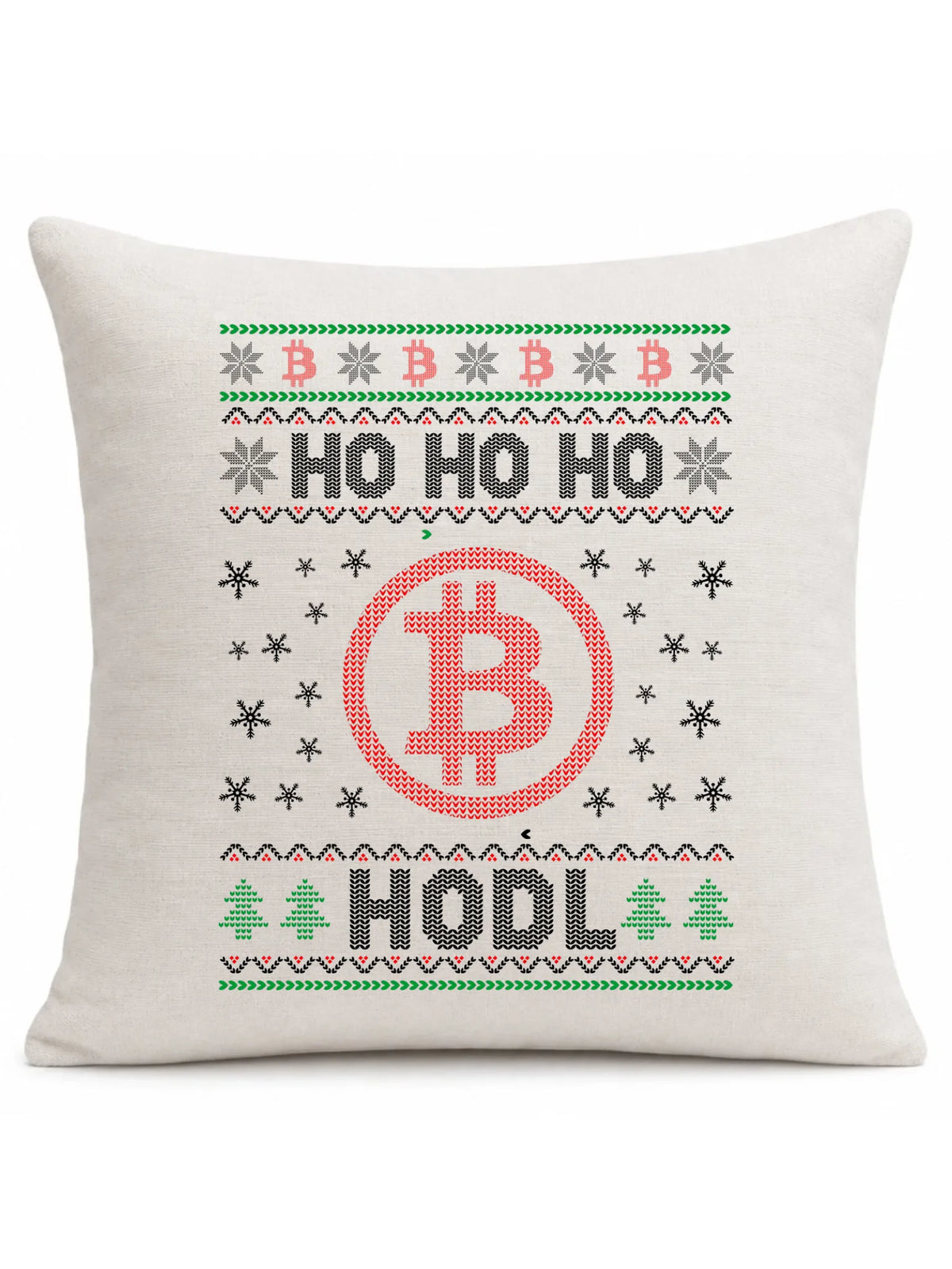 Poduszka świąteczna - Bitcoin - Ho Ho hodl BN103