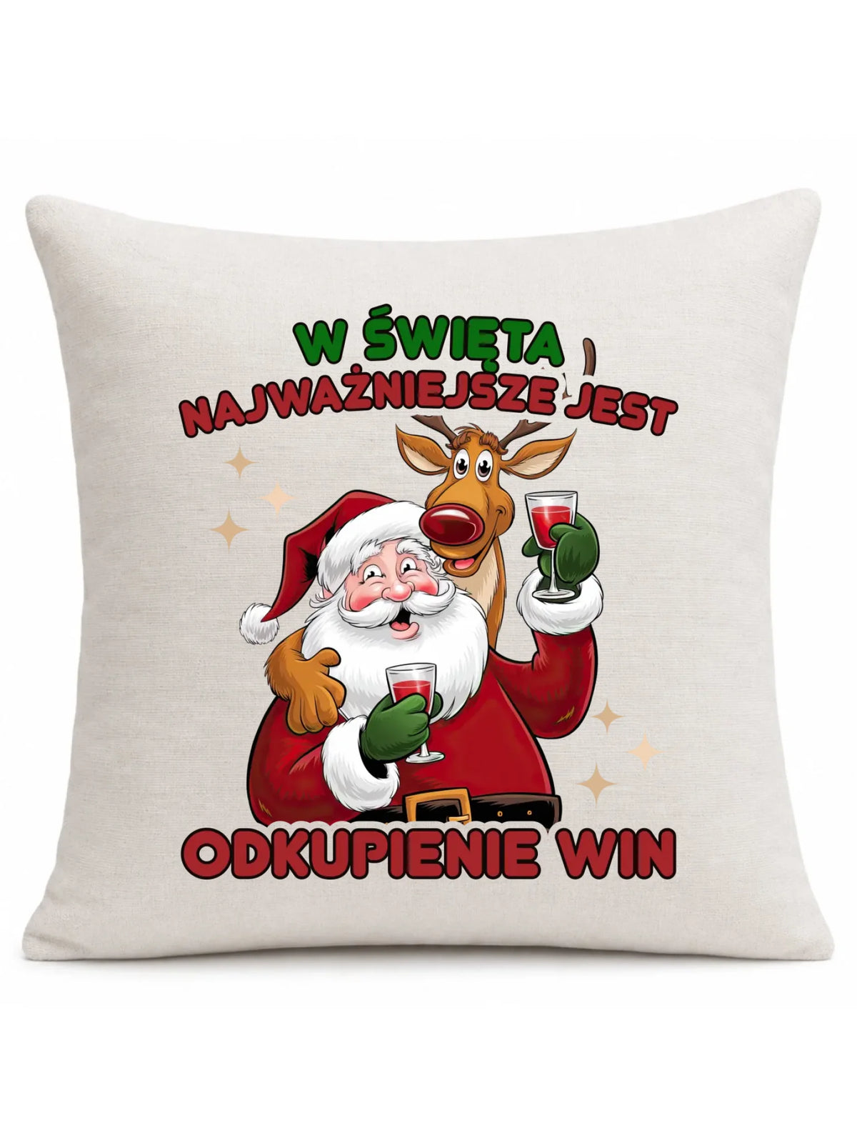 Poduszka świąteczna - W święta najważniejsze jest odkupienie win BN73