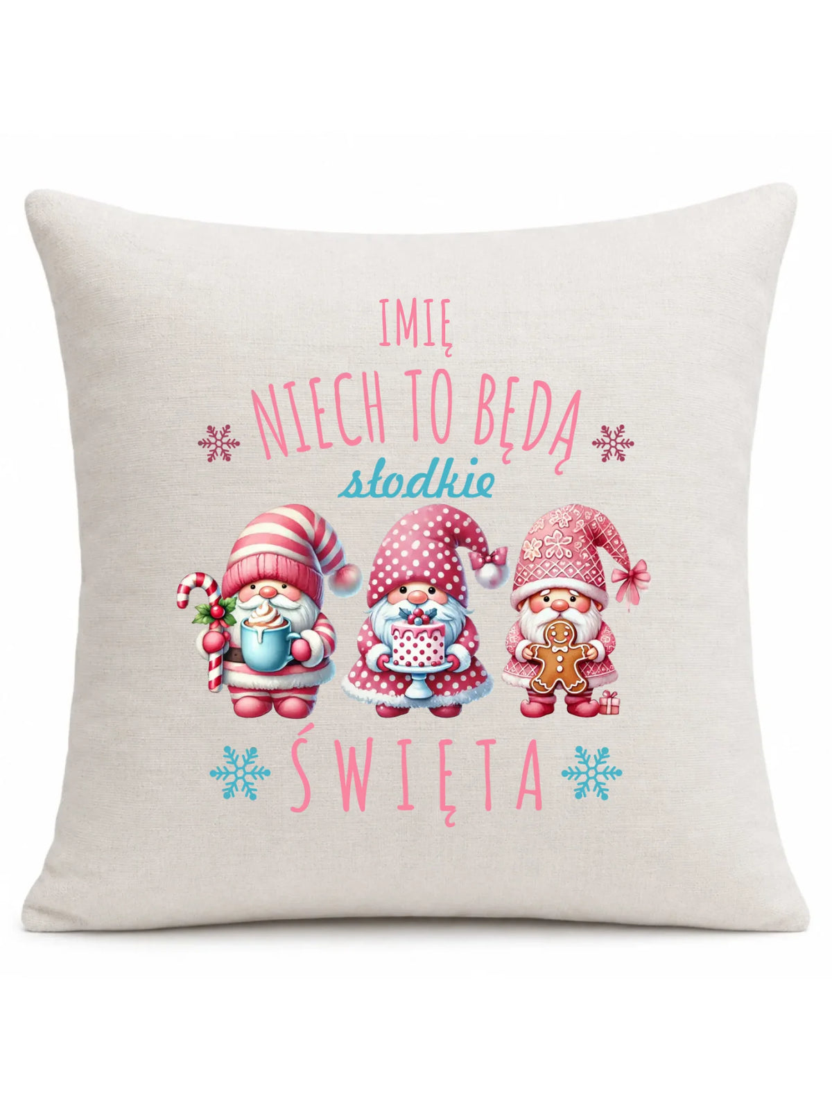 Poduszka świąteczna - Skrzaty Słodkie Święta - personalizowana BN57