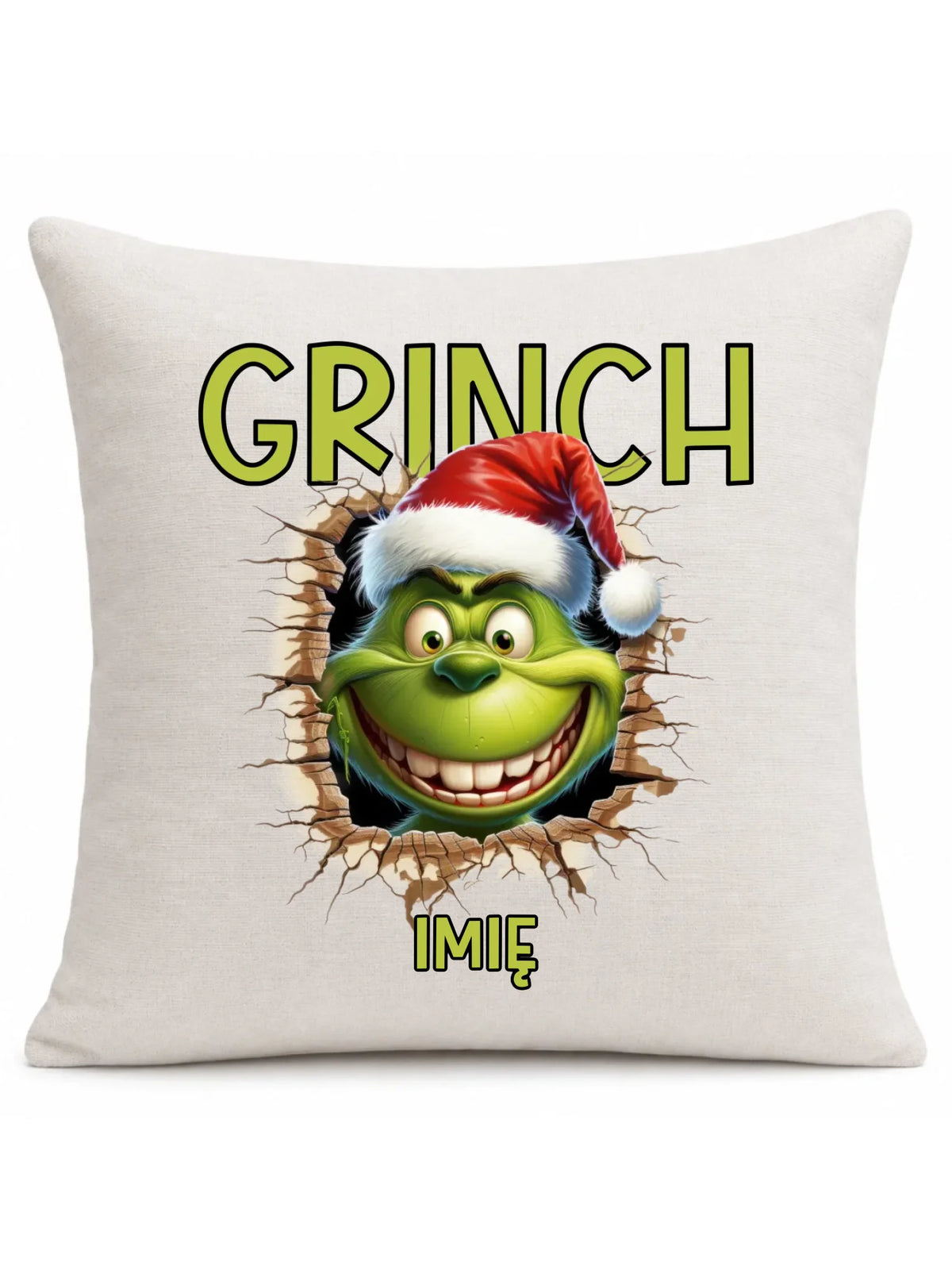 Poduszka świąteczna - Grinch - personalizowana BN112