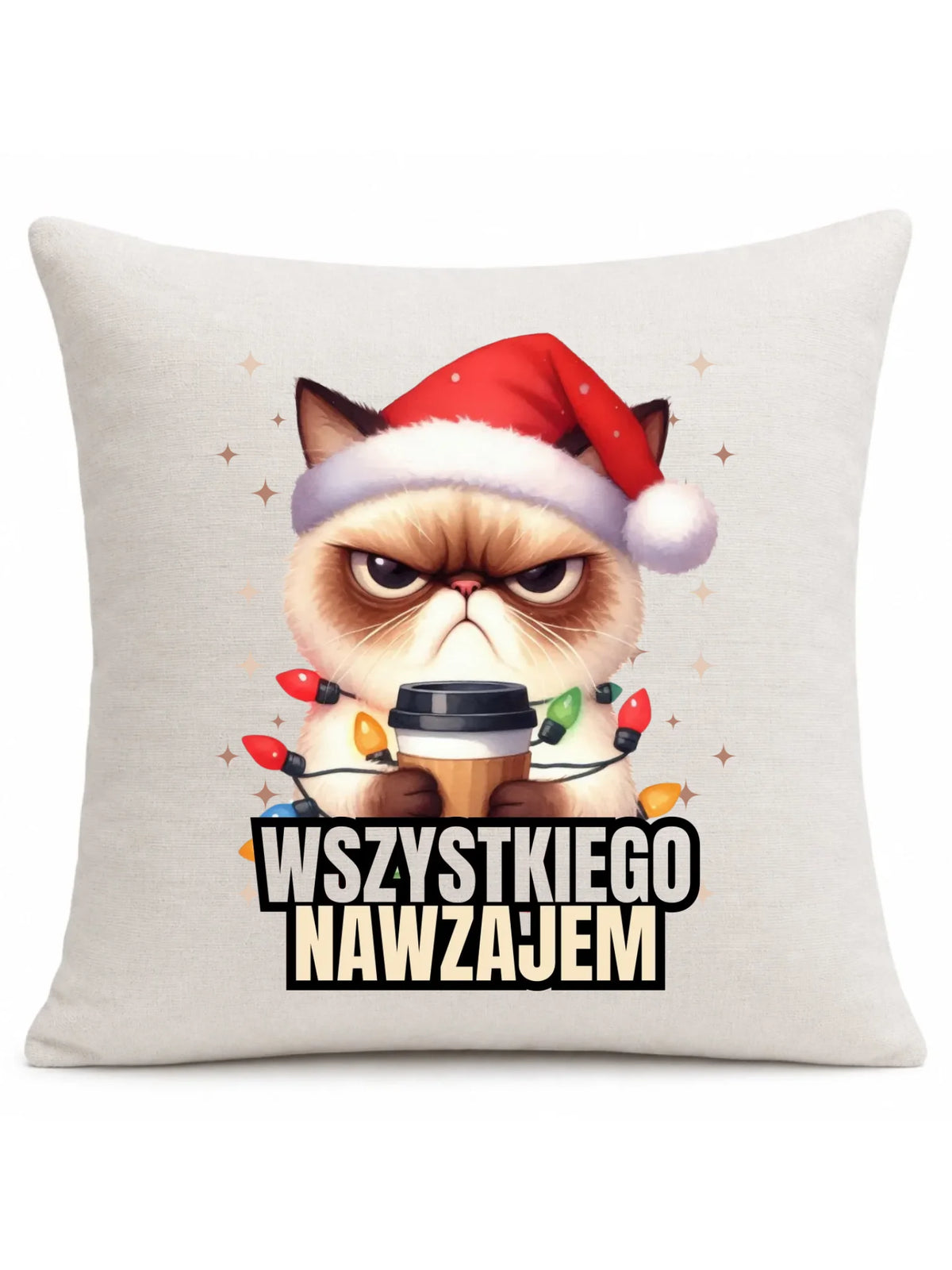 Poduszka świąteczna - Grumpy Cat Wszystkiego nawzajem BN33