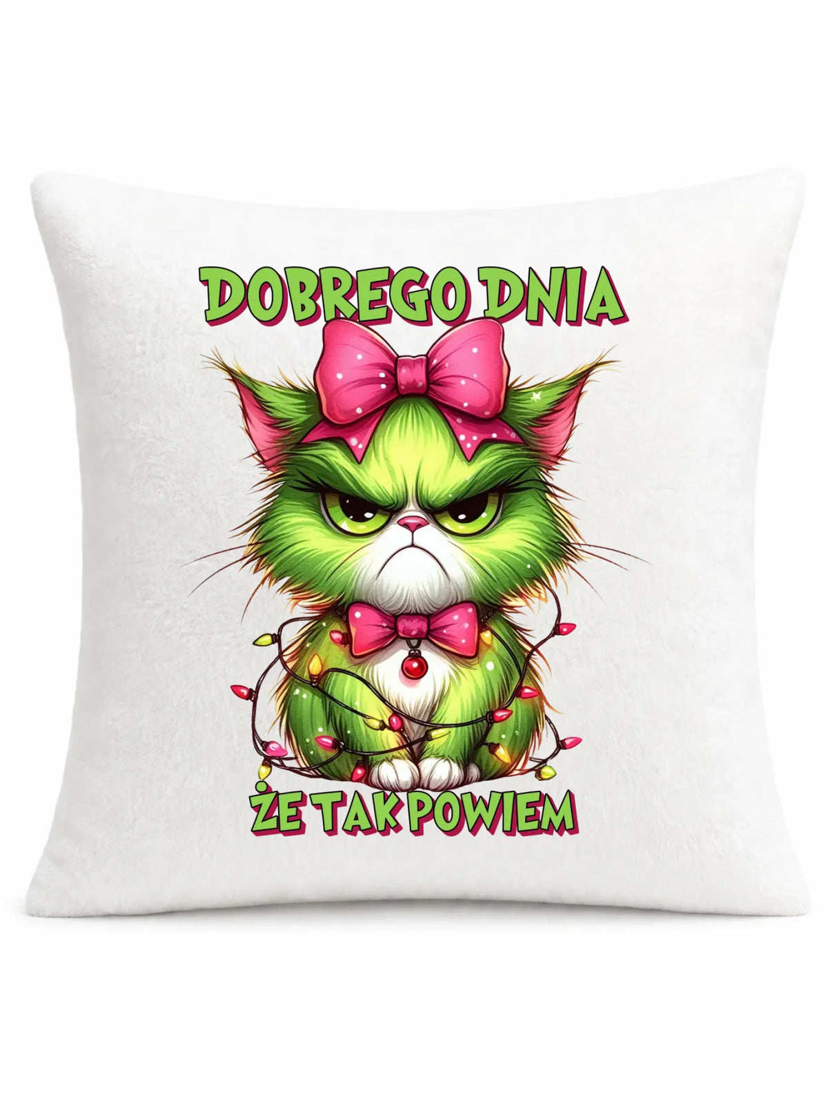 Poduszka świąteczna - prezent dla niej - Grinch dobrego dnia, że tak powiem BN153