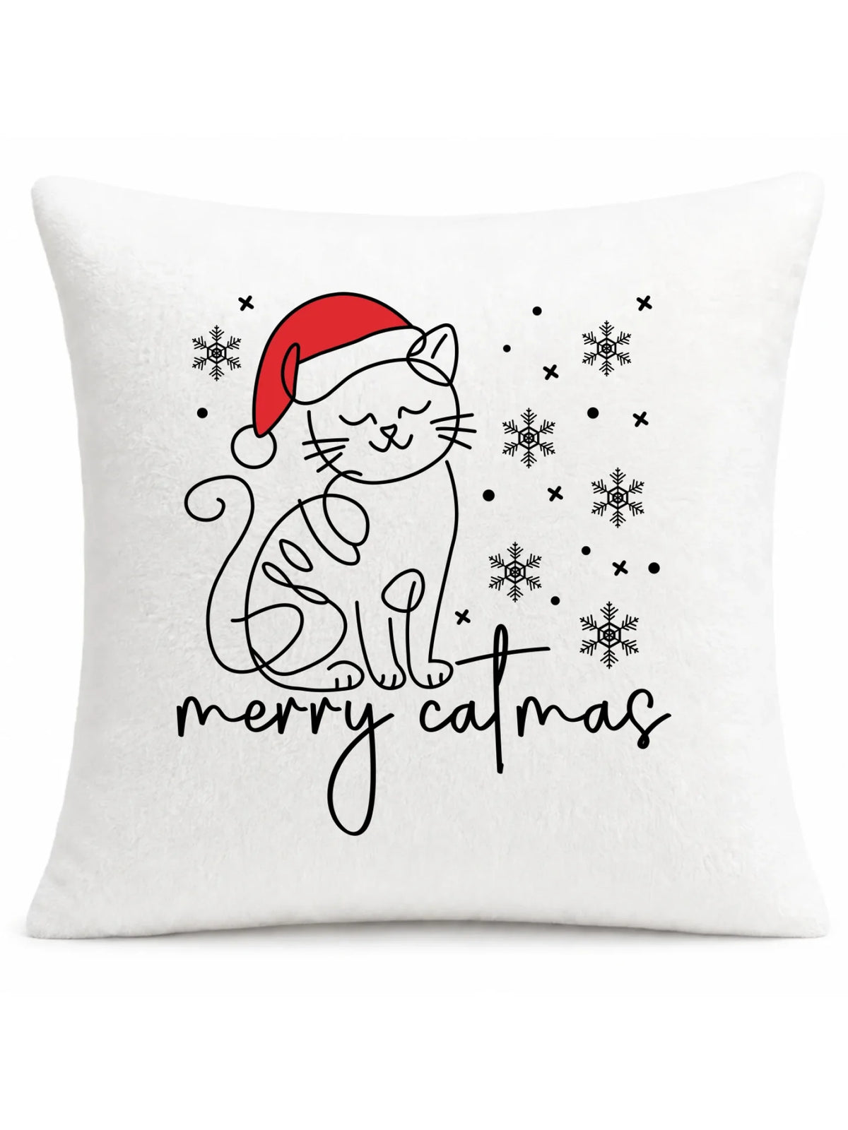 Poduszka świąteczna - prezent dla kociary - Merry catmas BN151